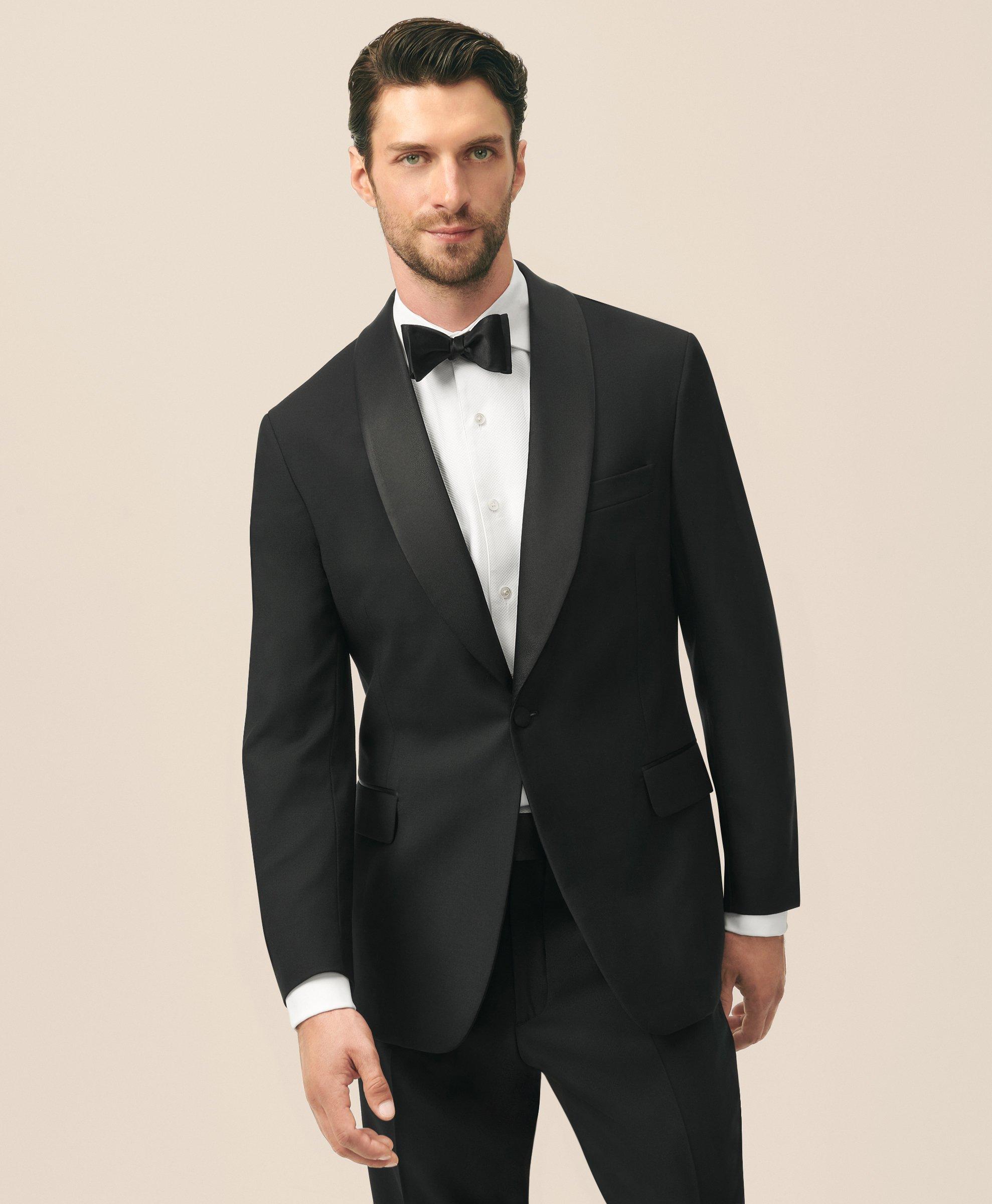 Brooks Brothers Classic Fit Wool 1818 Shawl Collar Tuxedo In Black
