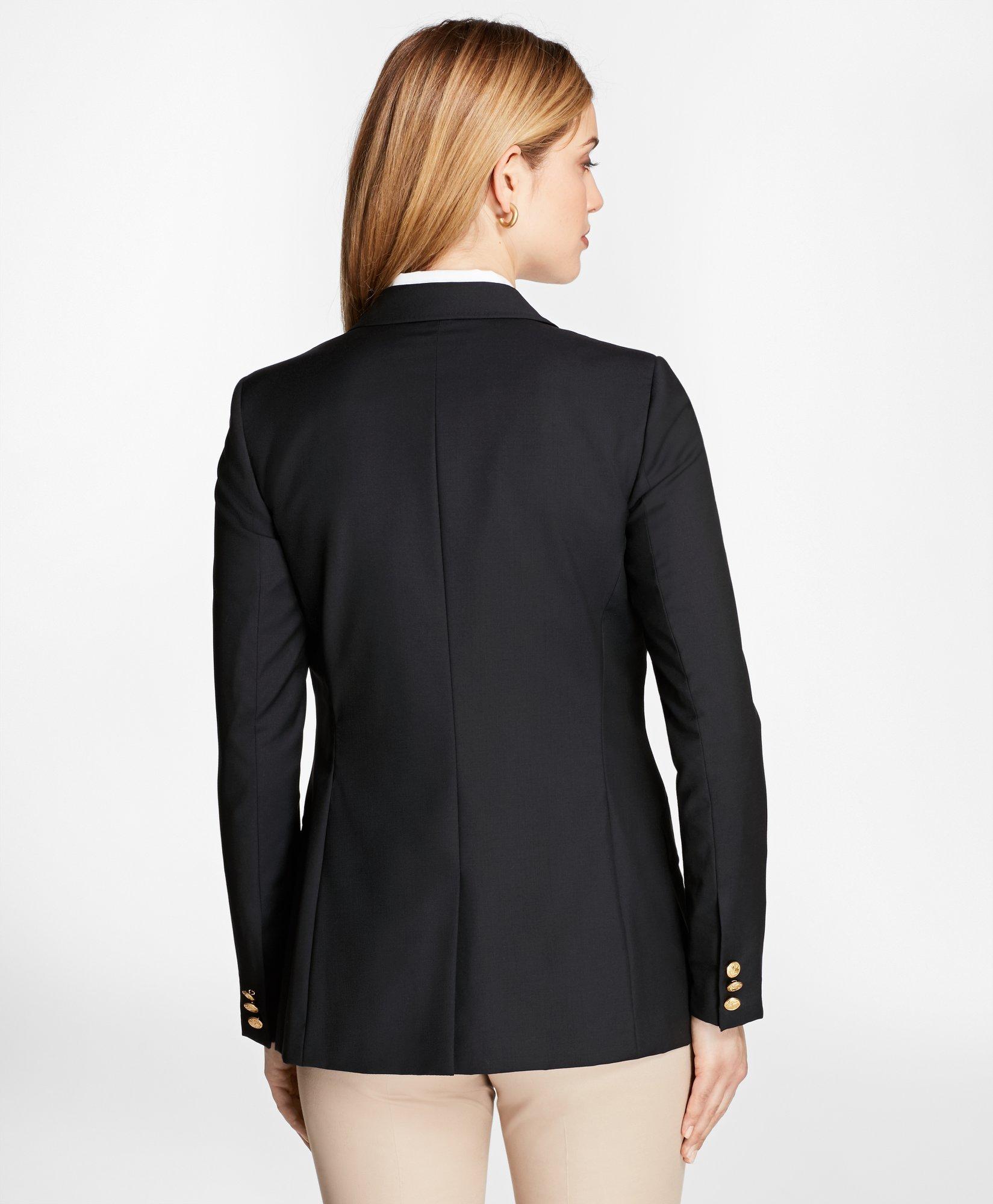 Executive Apparel Women's Navy Easywear Single Breasted 2-Button Blazer 2