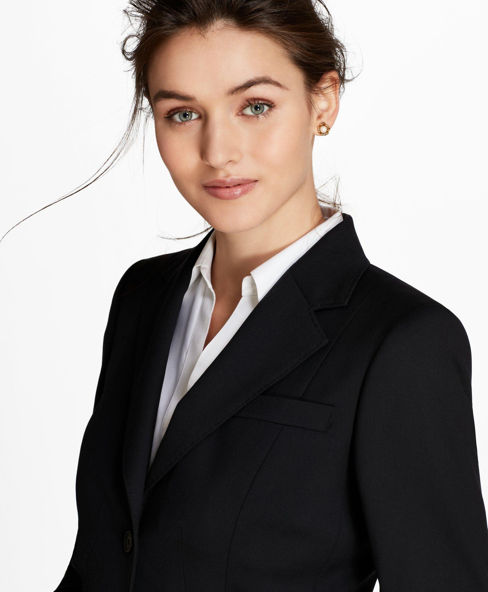 Petite Two-Button Wool Blazer