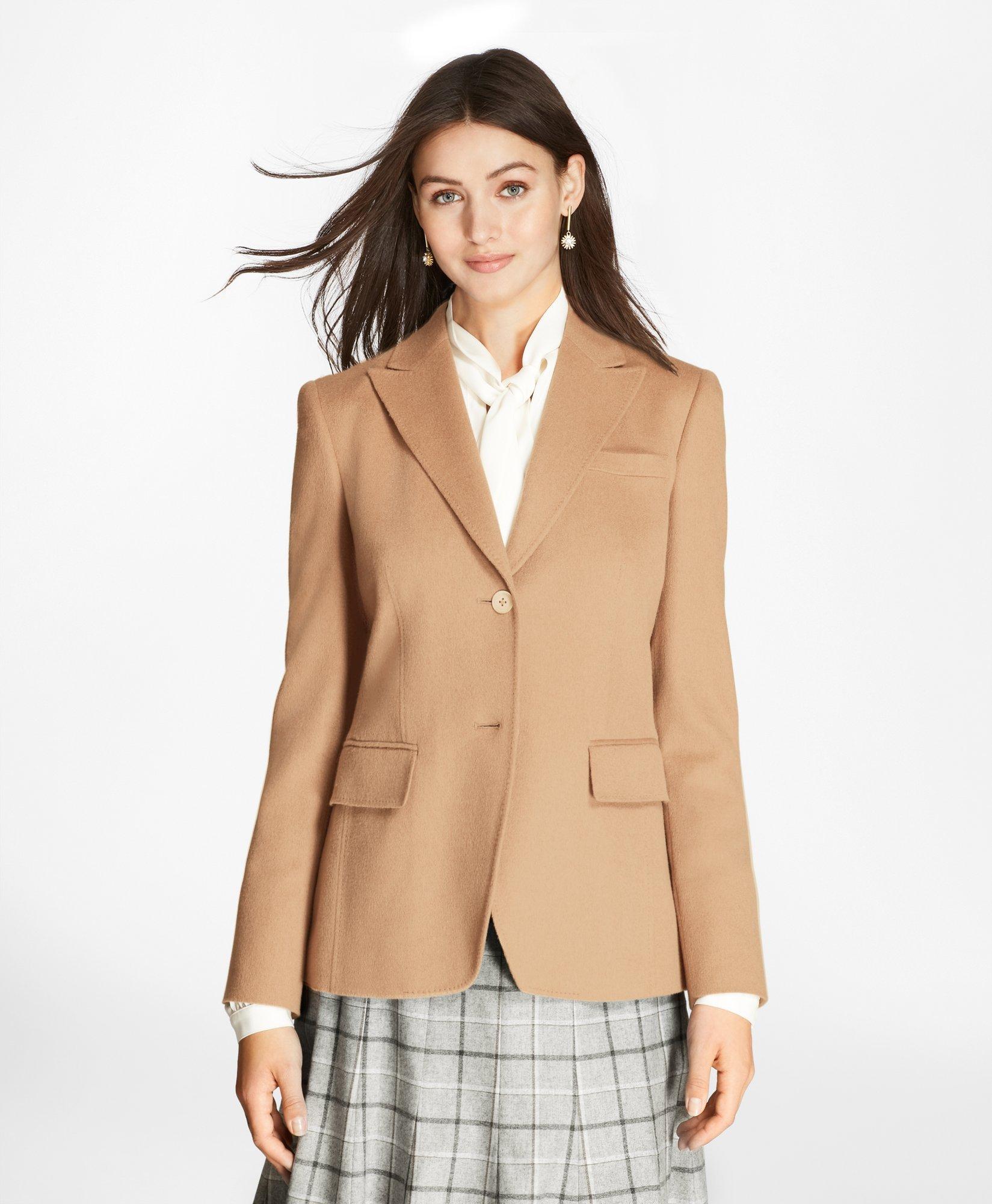 Brooks brothers camel hot sale hair coat womens