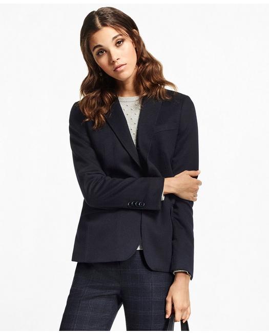 size: 4 Petite Women's blazer tweed vintage blue
