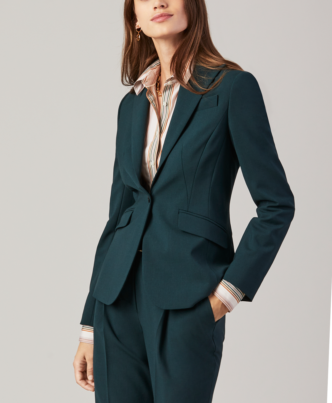 Dark green shop wool blazer