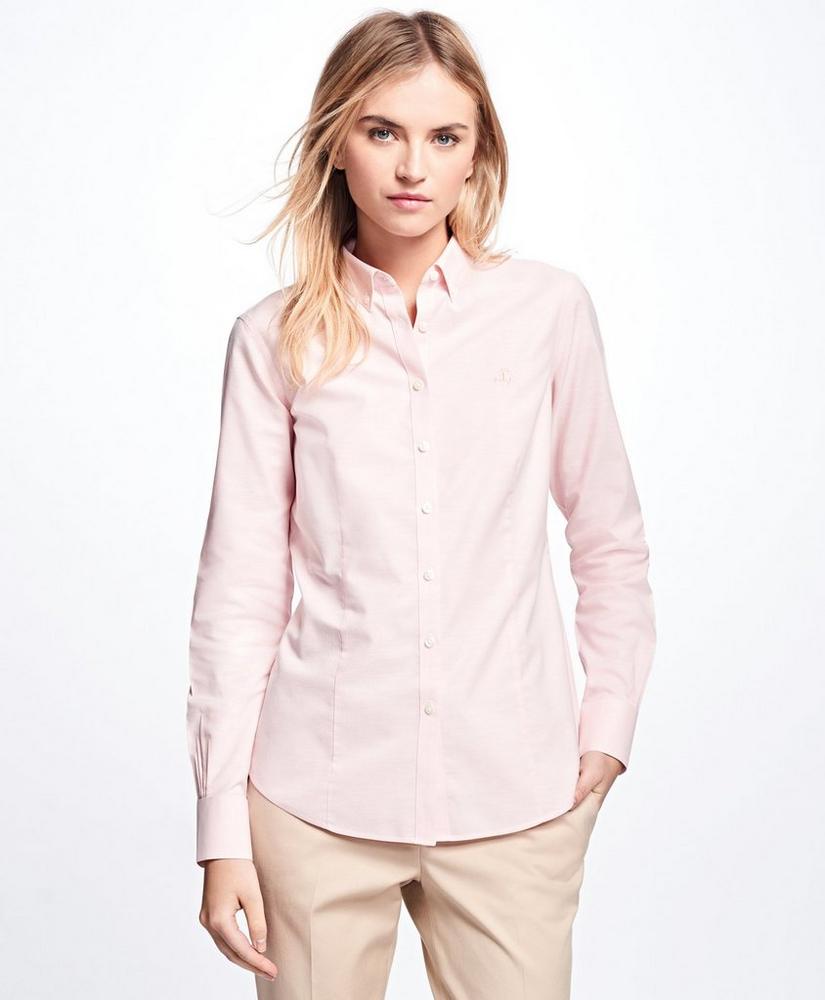 Petite Non-Iron Tailored-Fit Supima® Cotton Dress Shirt, image 3