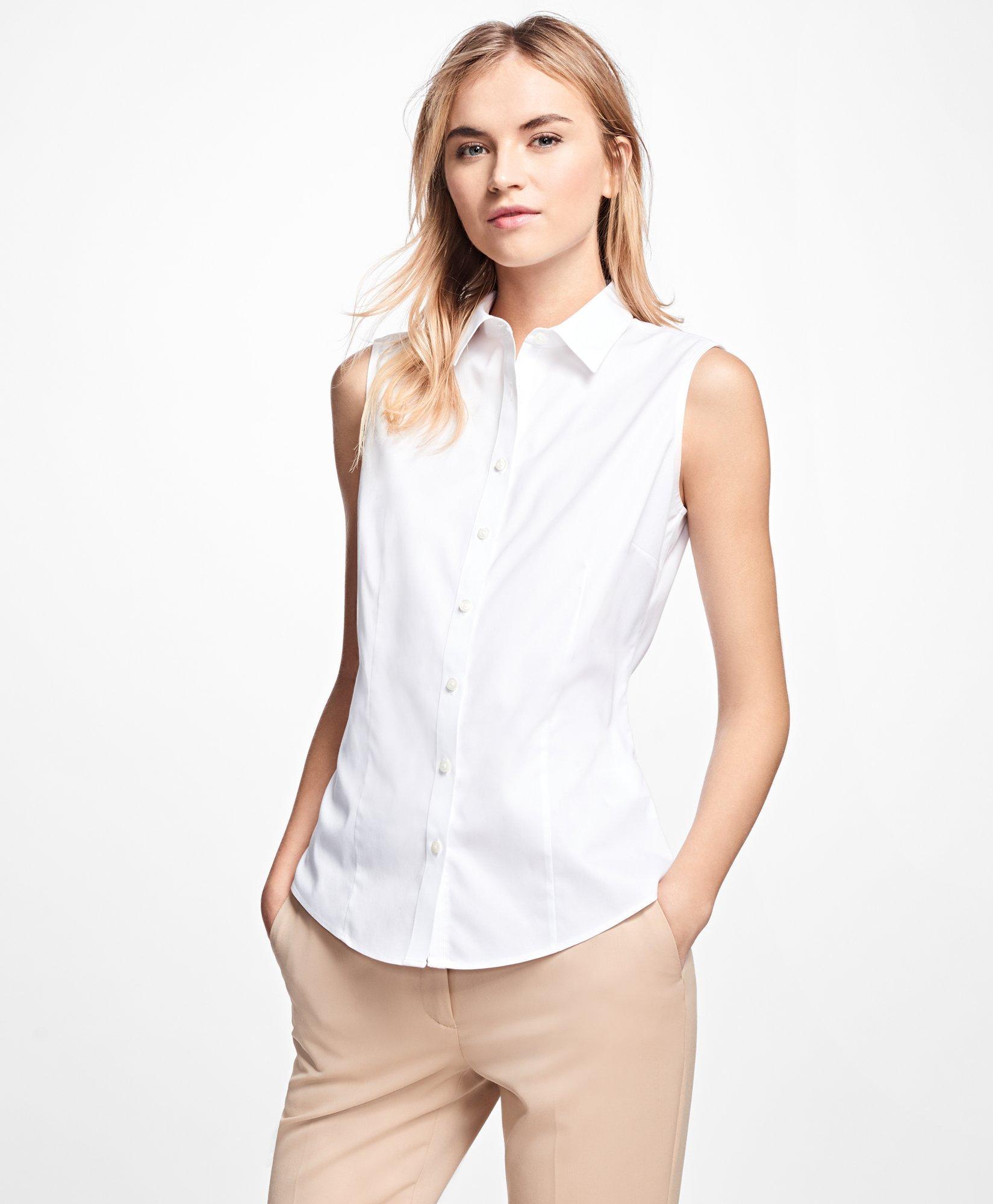 Sleeveless White Tops for Women