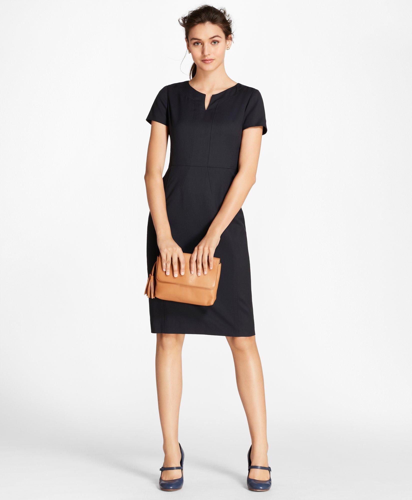 Petite Wool Sheath Dress