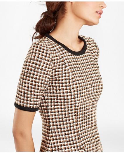 Petite Checked Tweed A-Line Dress, image 2