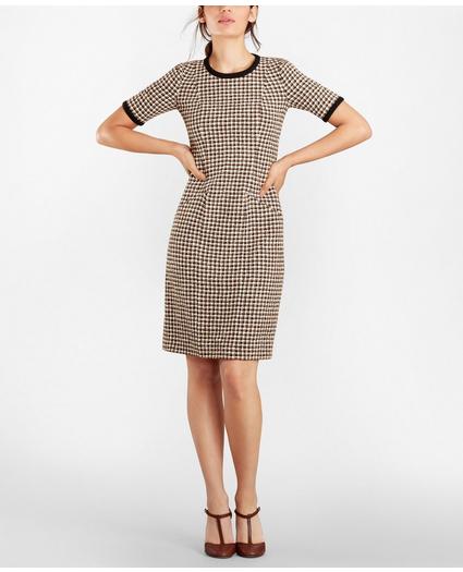 Petite Checked Tweed A-Line Dress, image 3