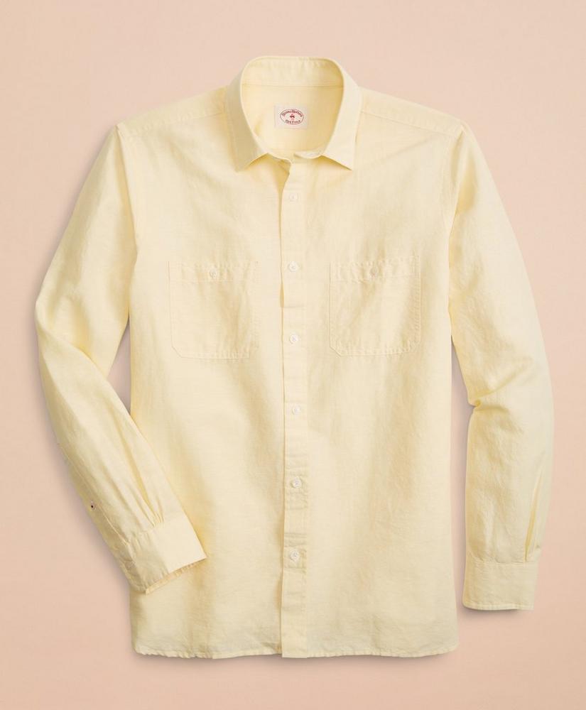 Linen-Cotton Chambray Sport Shirt, image 2