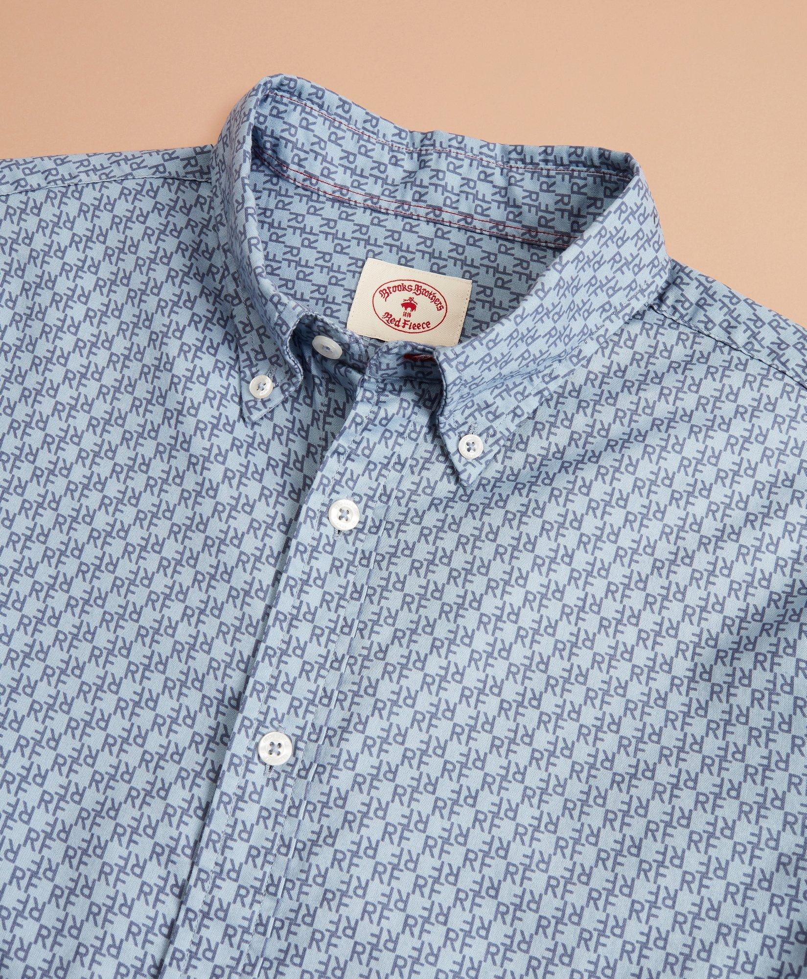 Indigo Red Fleece Print Shirt