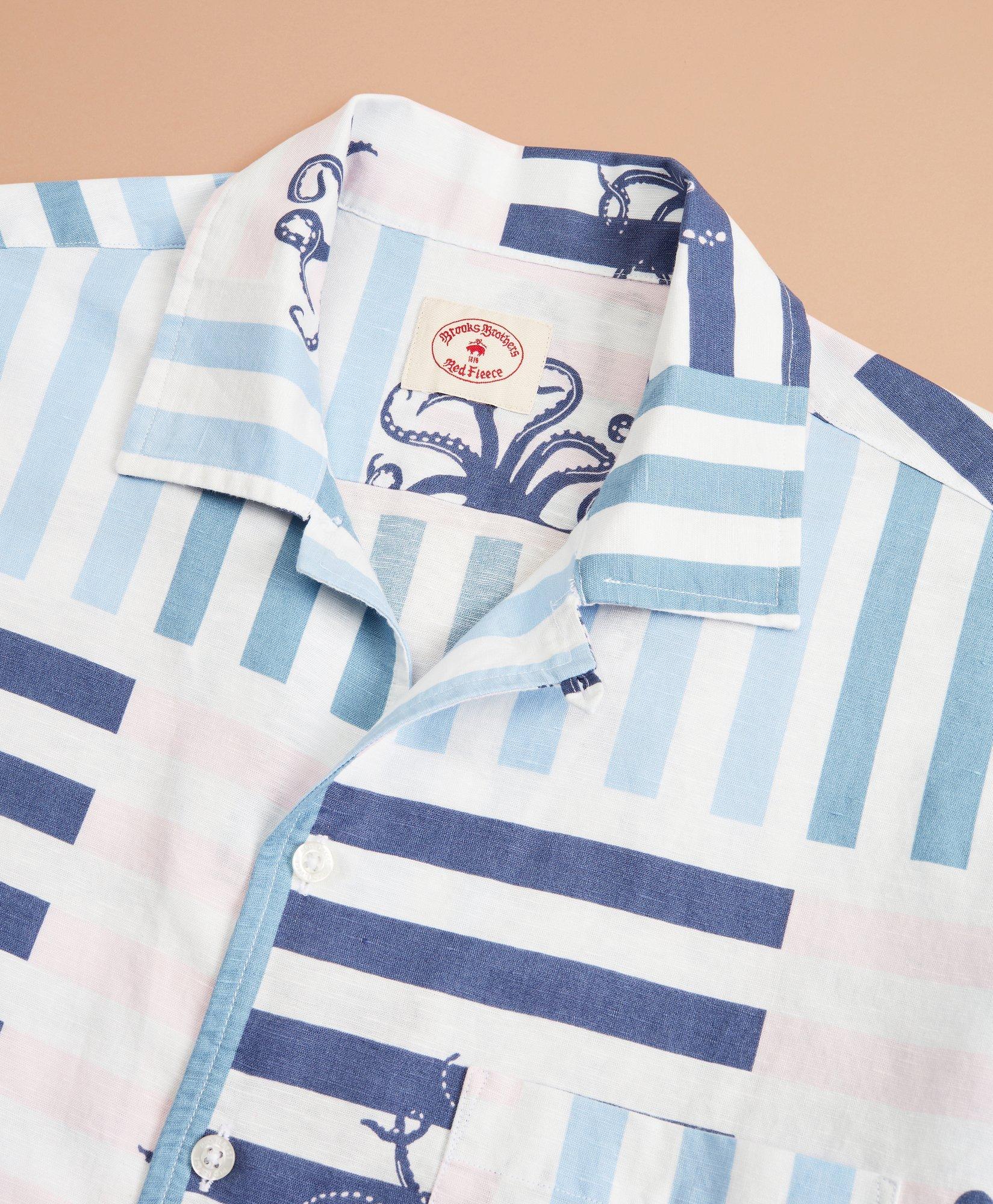 Mens octopus button hot sale down shirt