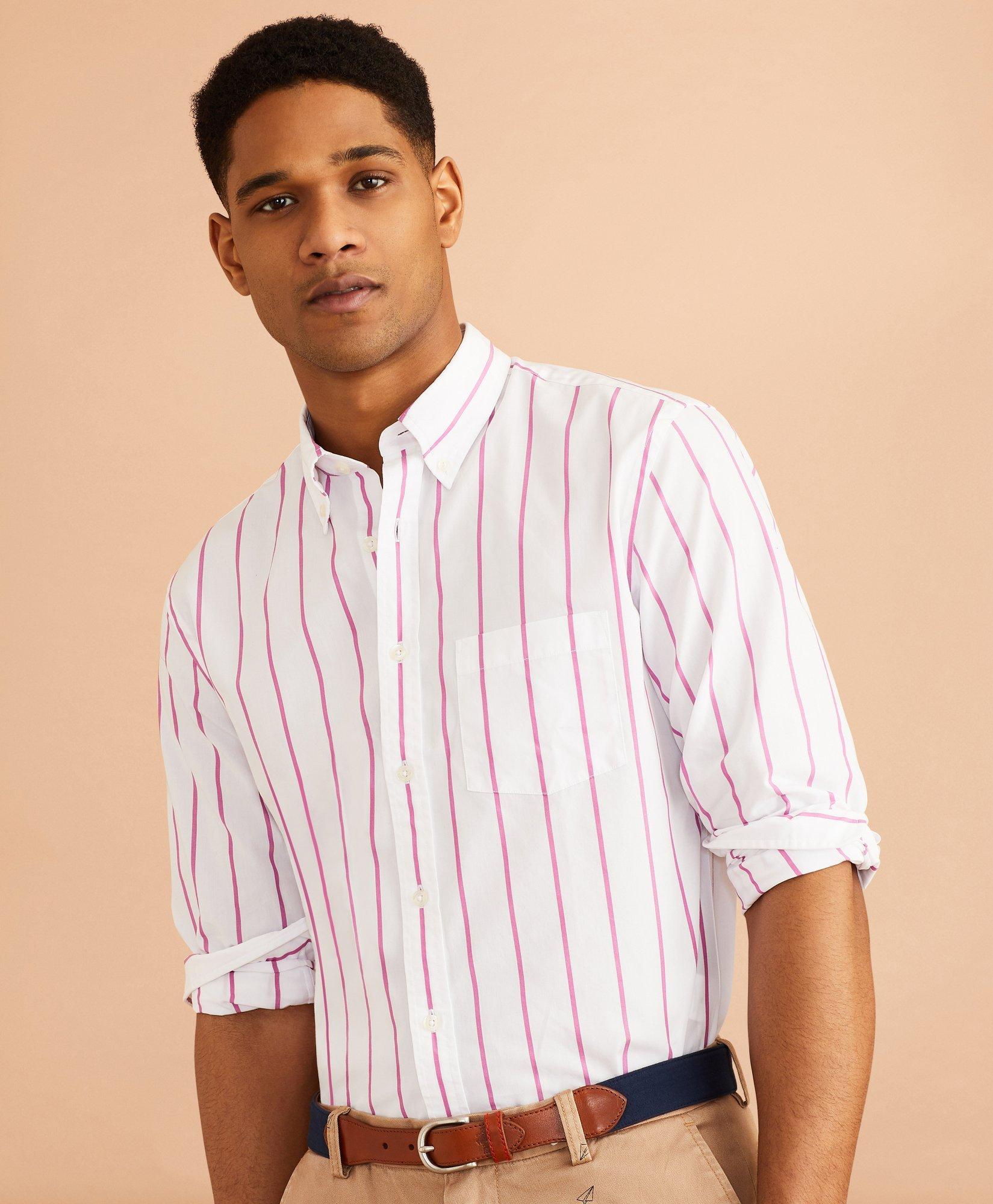 Striped Cotton Broadcloth Shirt