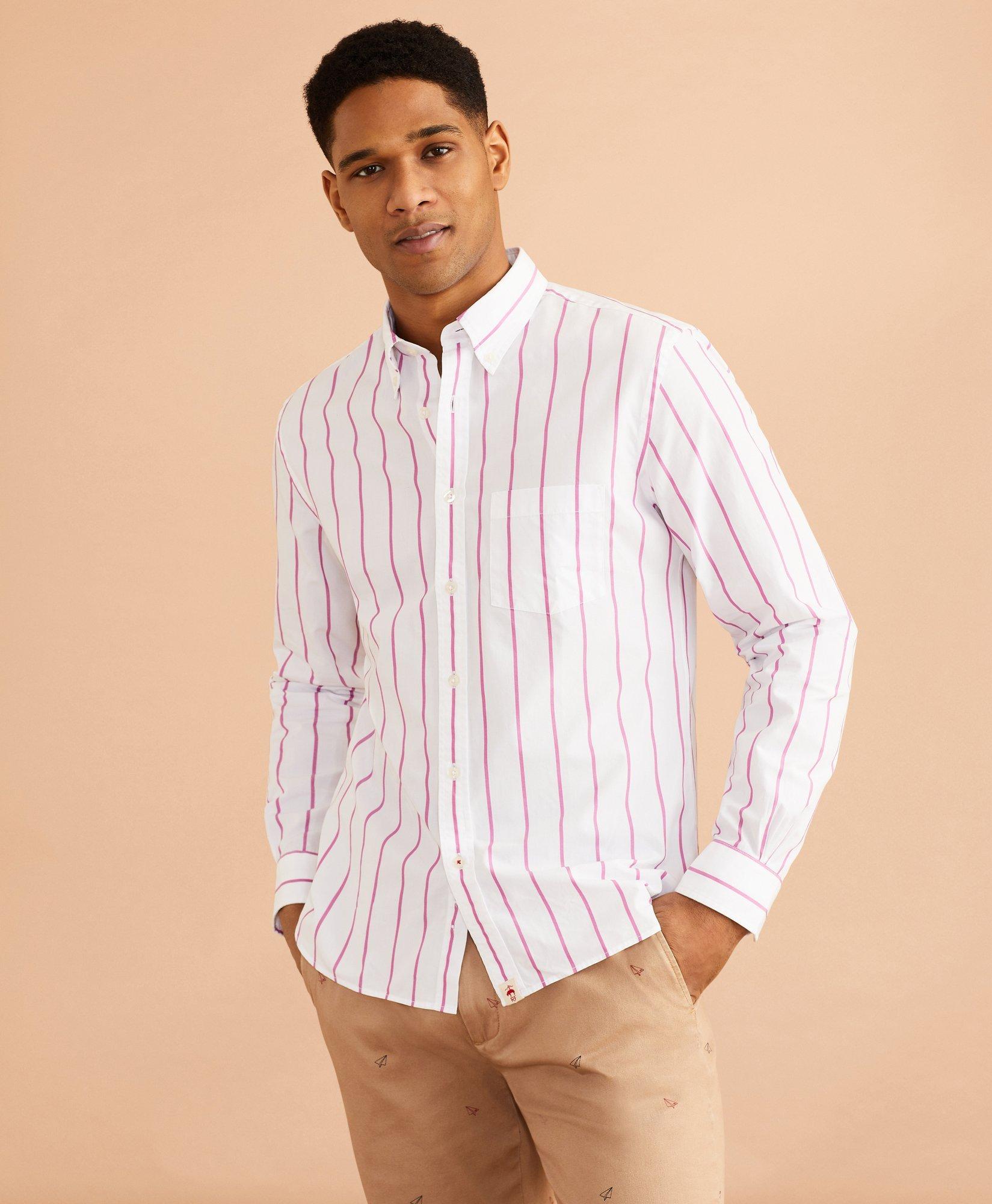 Striped Cotton Broadcloth Shirt