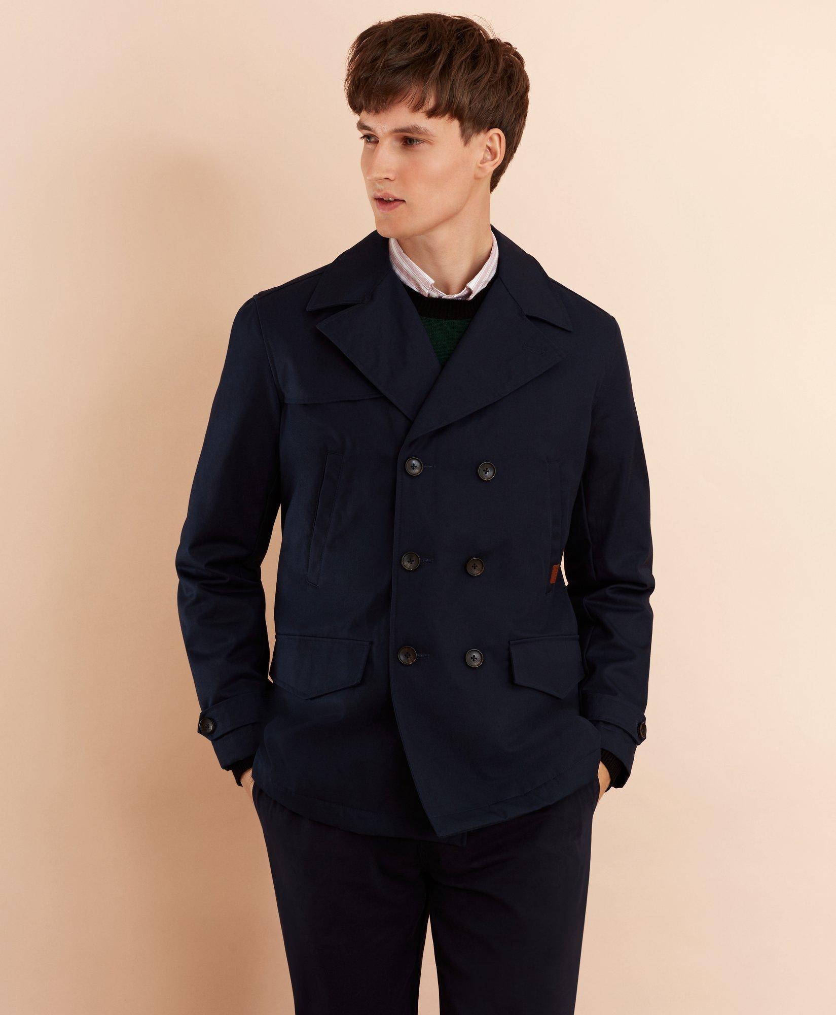 Lightweight Cotton Twill Peacoat