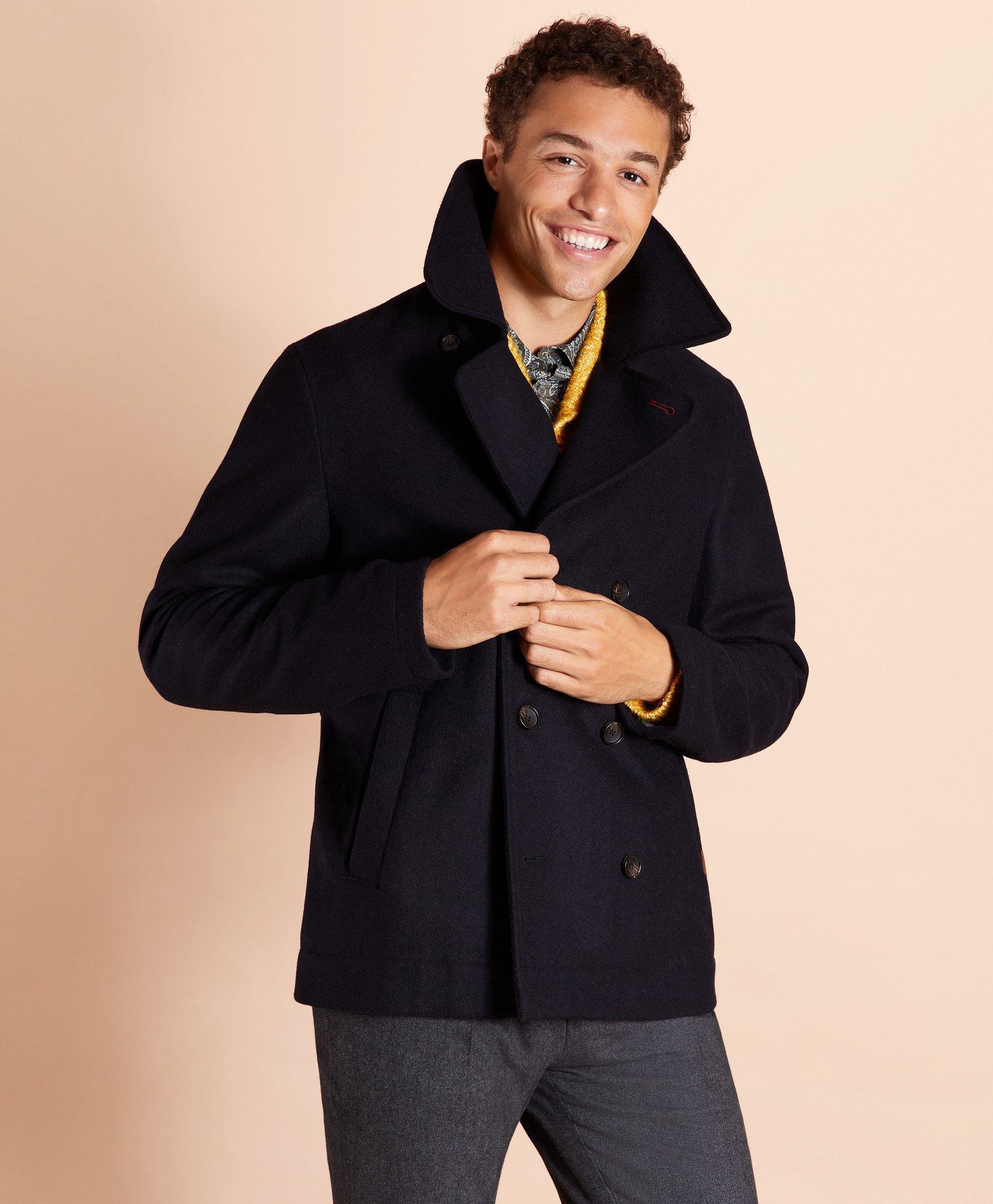 brooks brothers peacoat mens