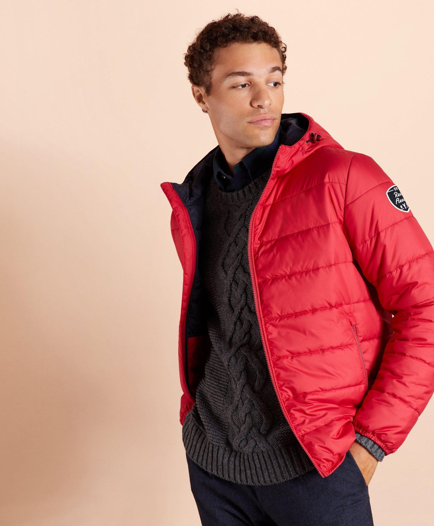 Brooks Brothers Men's Reversible Down Puffer Jacket | Red | Size 2XL - Shop Holiday Gifts and Styles