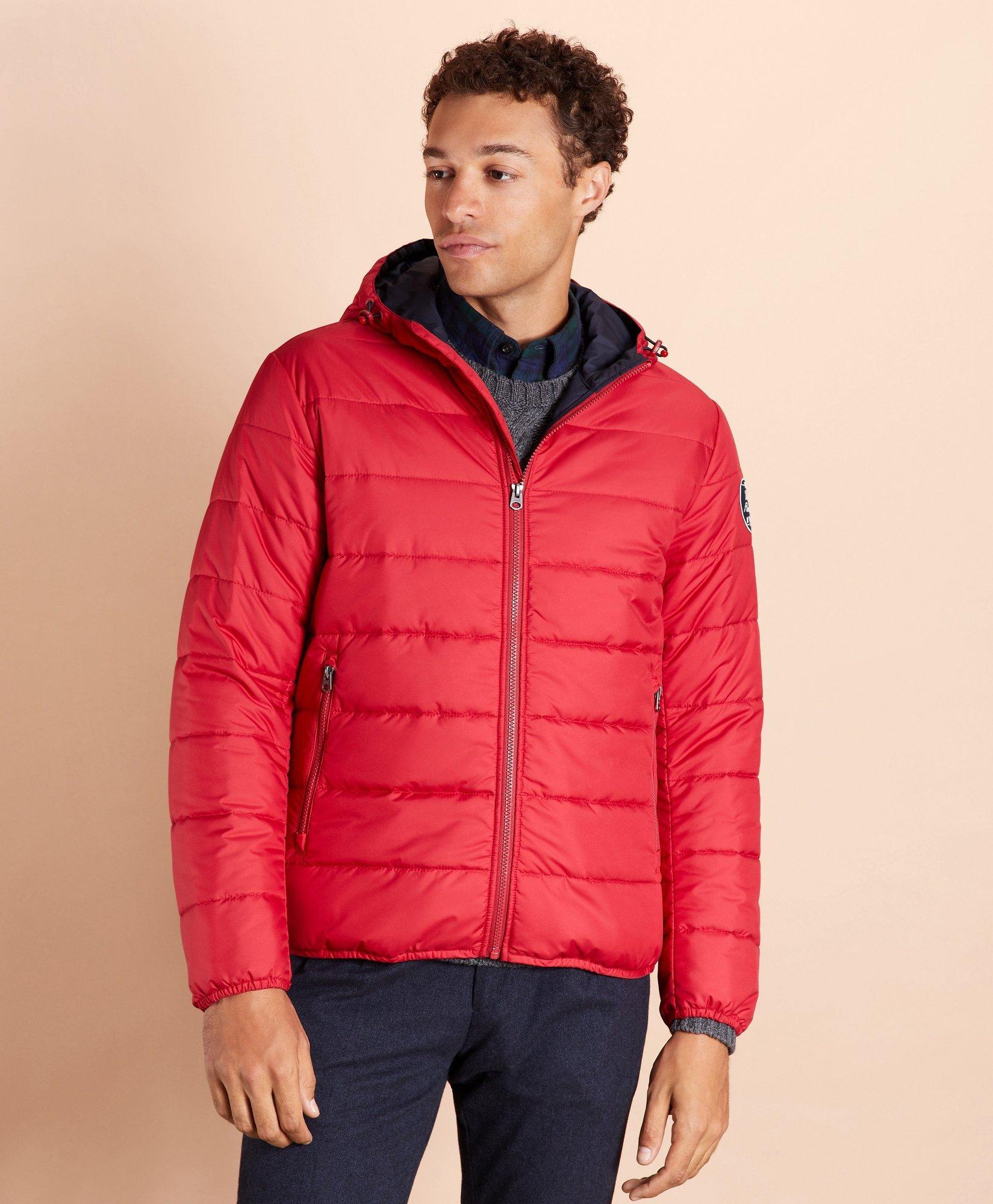 Brooks Brothers Men's Reversible Down Puffer Jacket | Red | Size 2XL - Shop Holiday Gifts and Styles