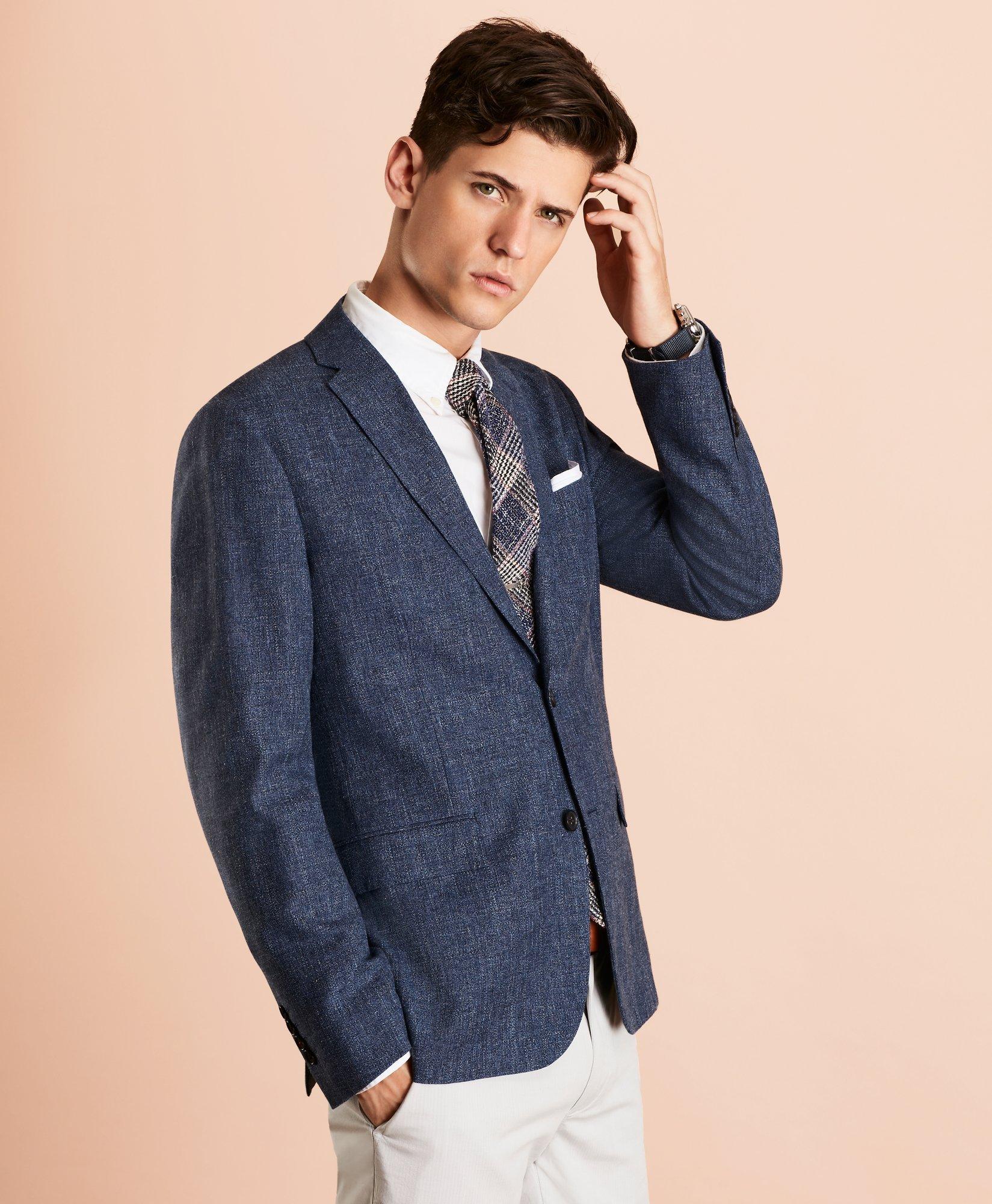 Wool Blend Two Button Sport Coat