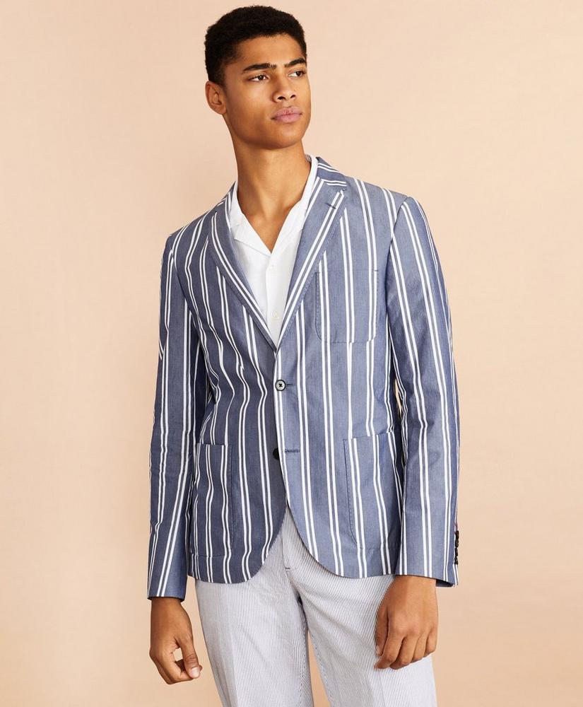 Striped Cotton Chambray Sport Coat, image 4
