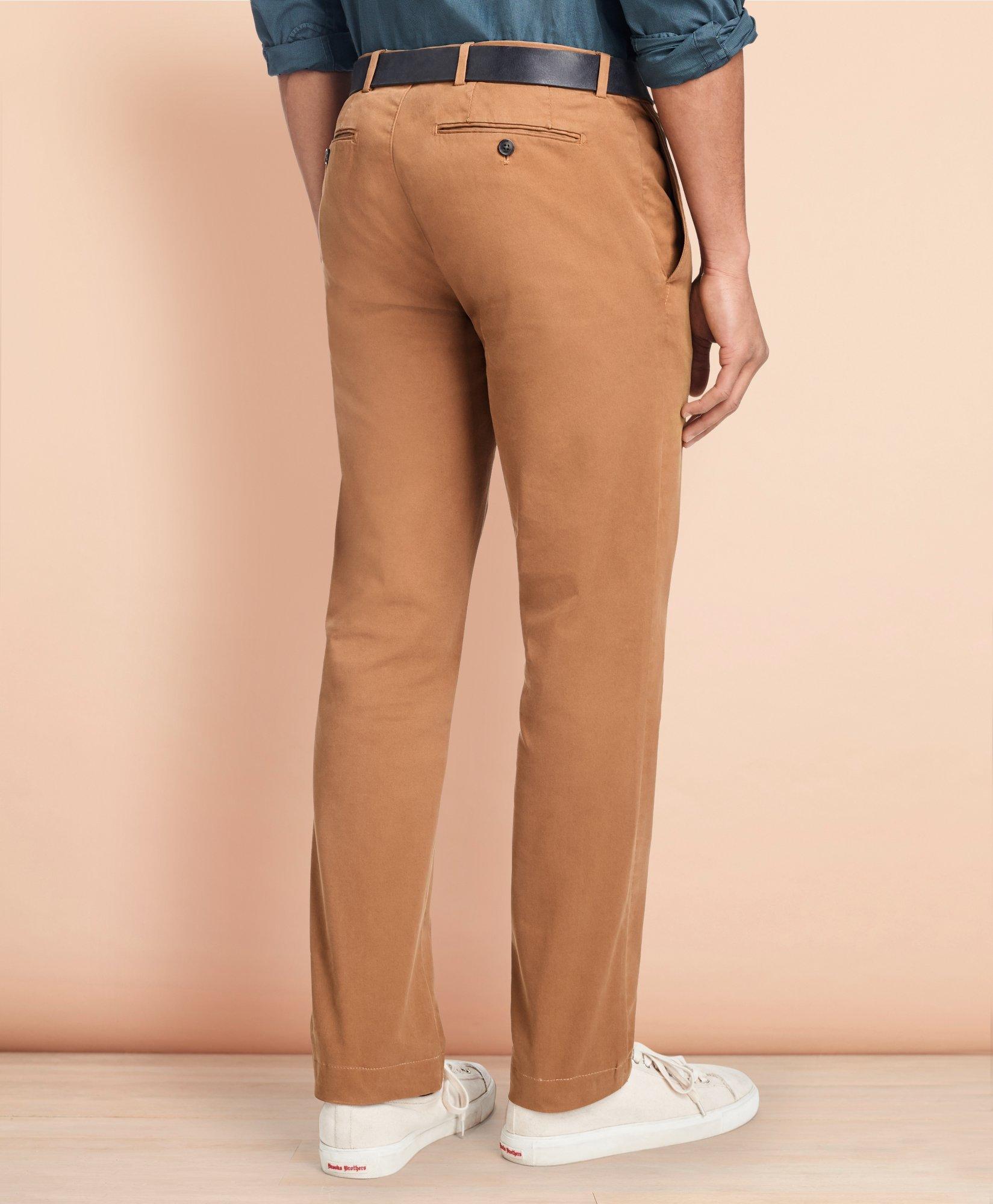 slim garment dyed stretch chino