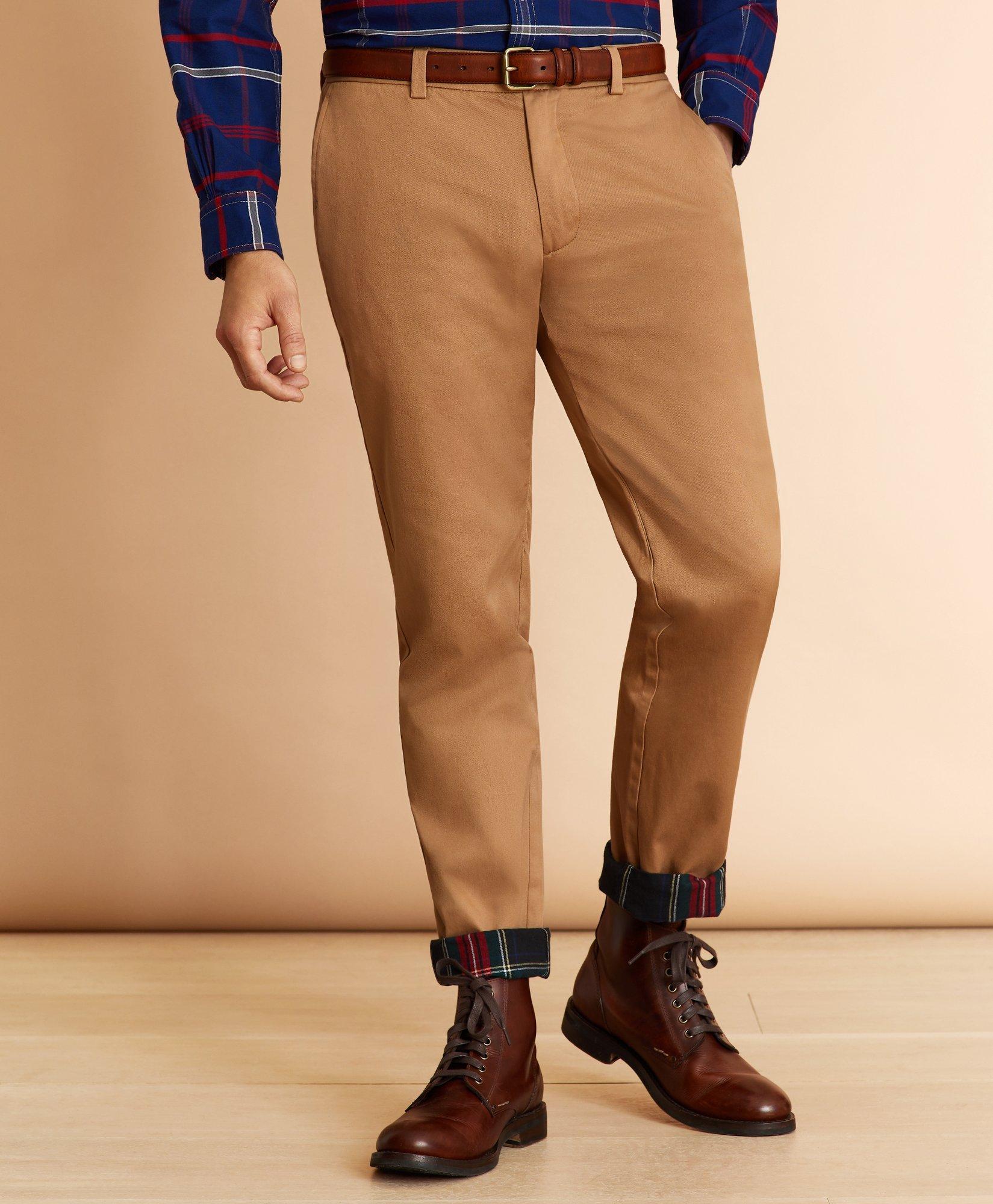 men's flannel lined chino pants