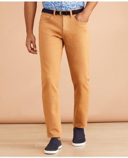 Garment-Dyed Five-Pocket Jeans, image 1