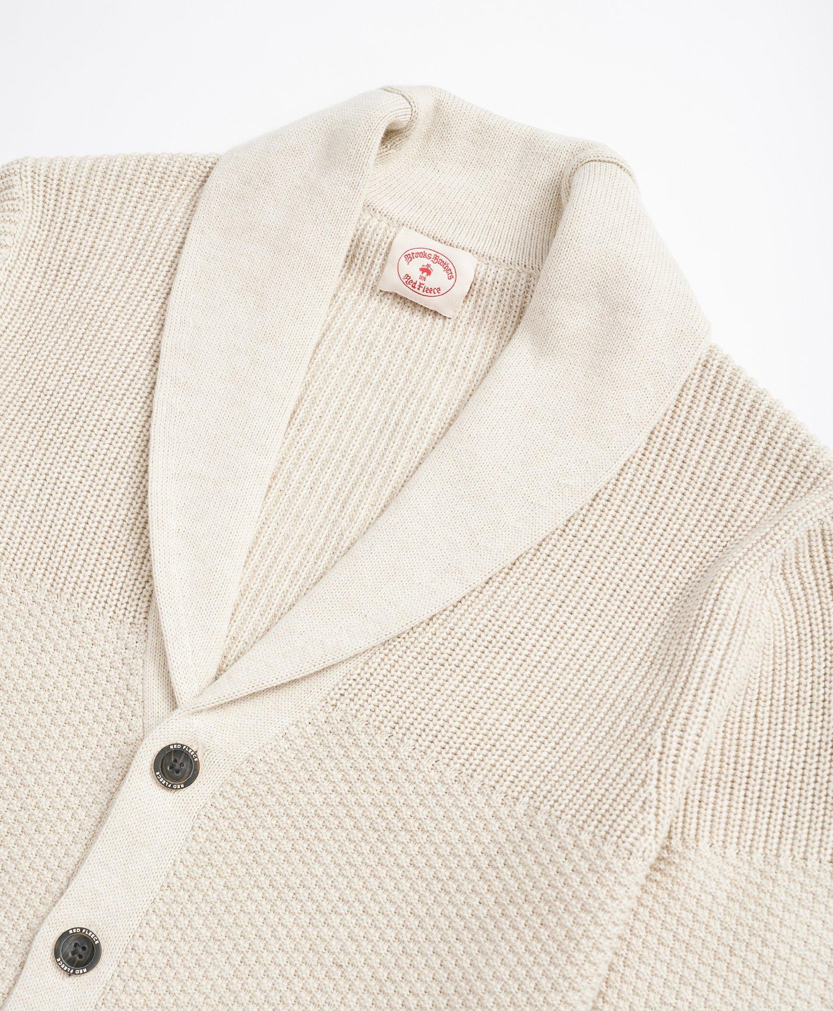 Textured Shawl-Collar Cardigan Sweater