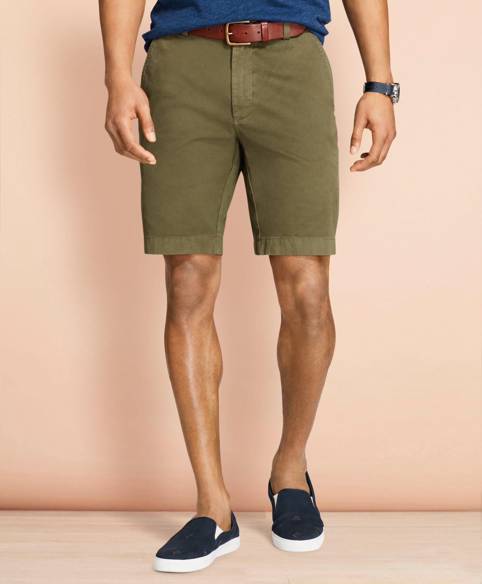 Mens Stretch Cotton Twill Shorts