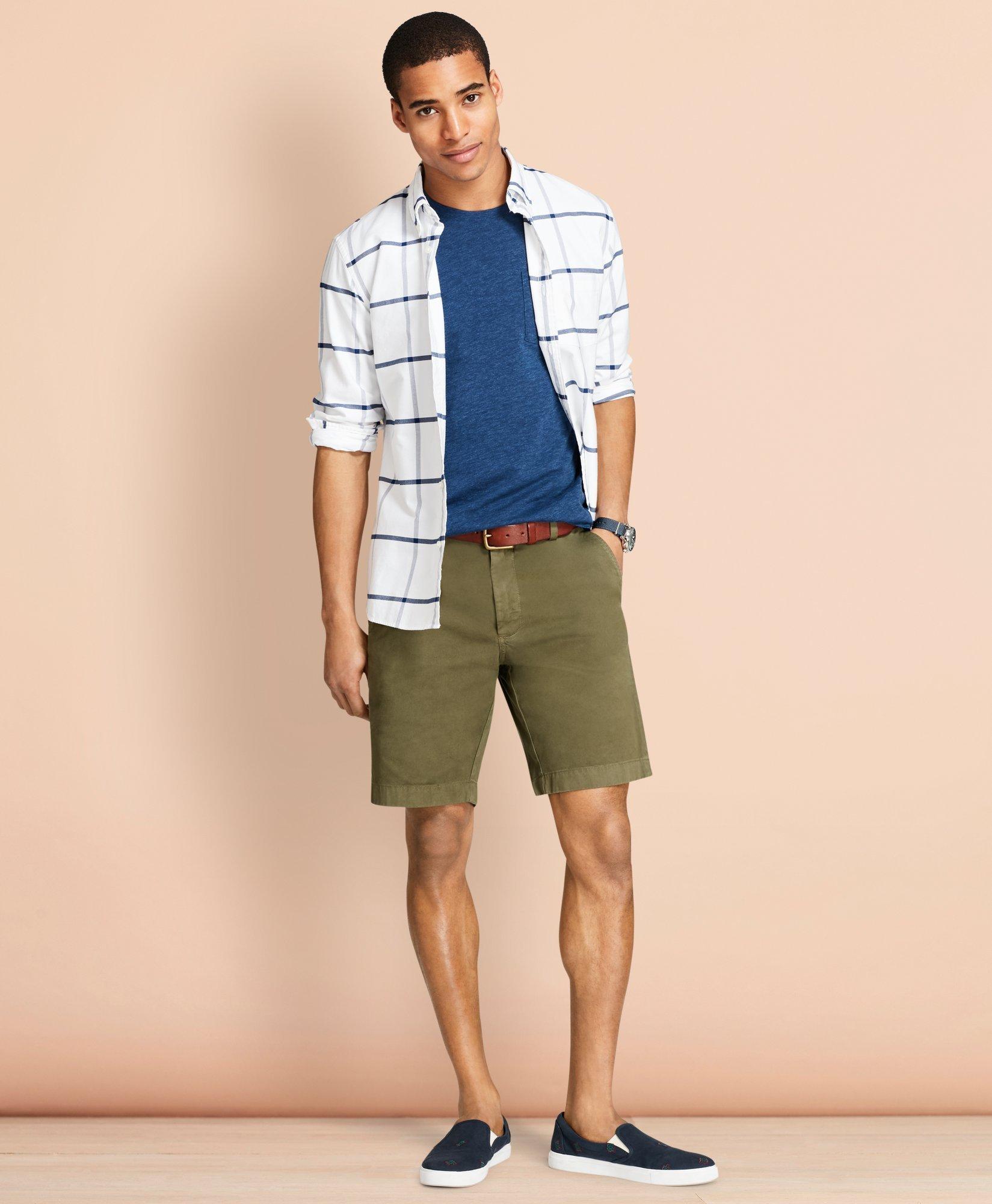 Mens Stretch Cotton Twill Shorts