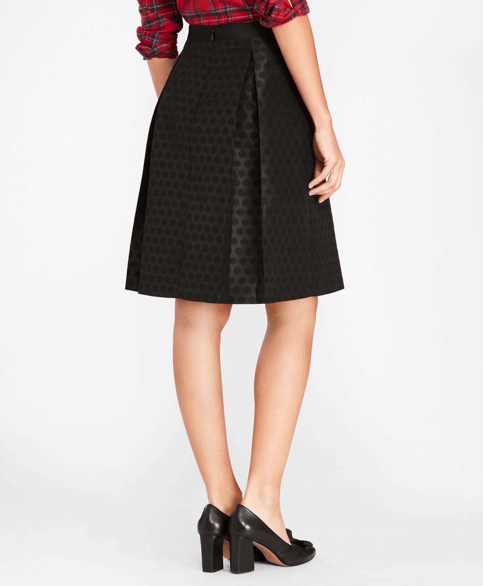 jacquard pleated skirt