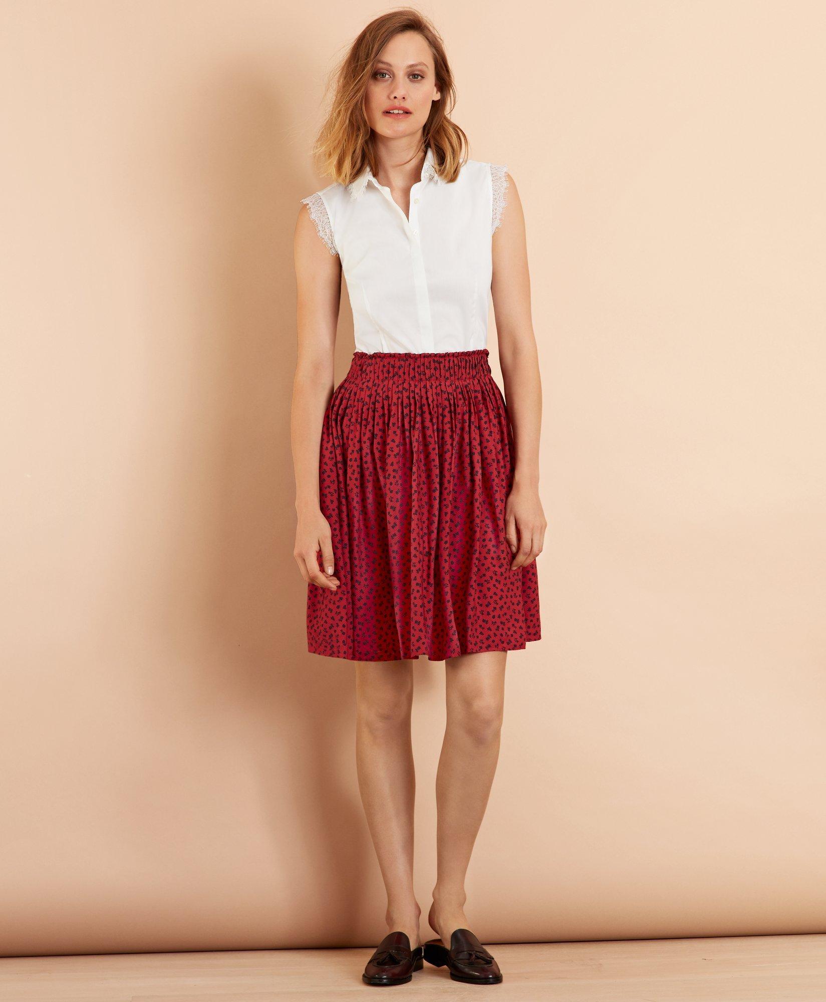 brooks brothers pleated skirt