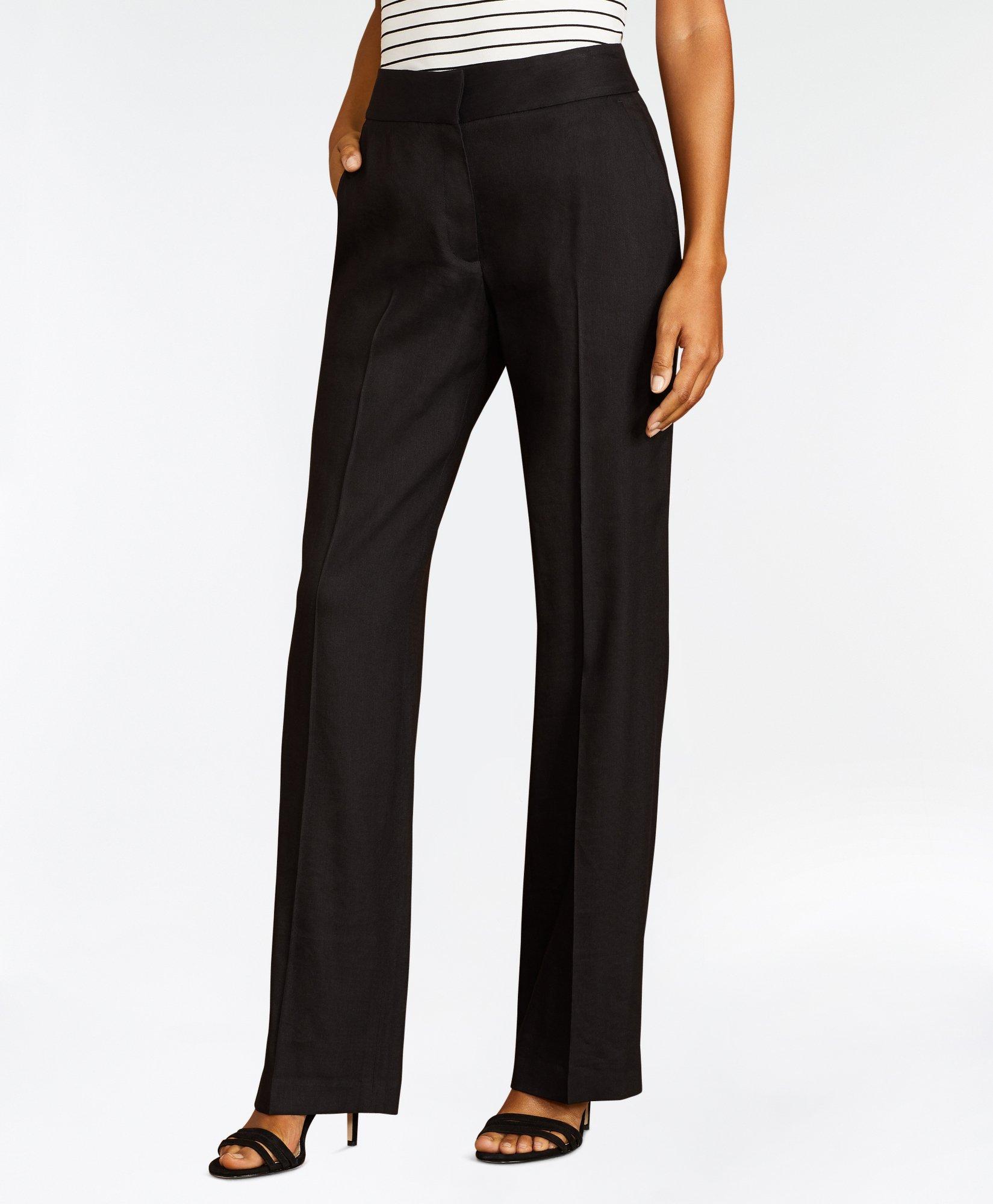 Linen-Blend Twill Wide-Leg Pants