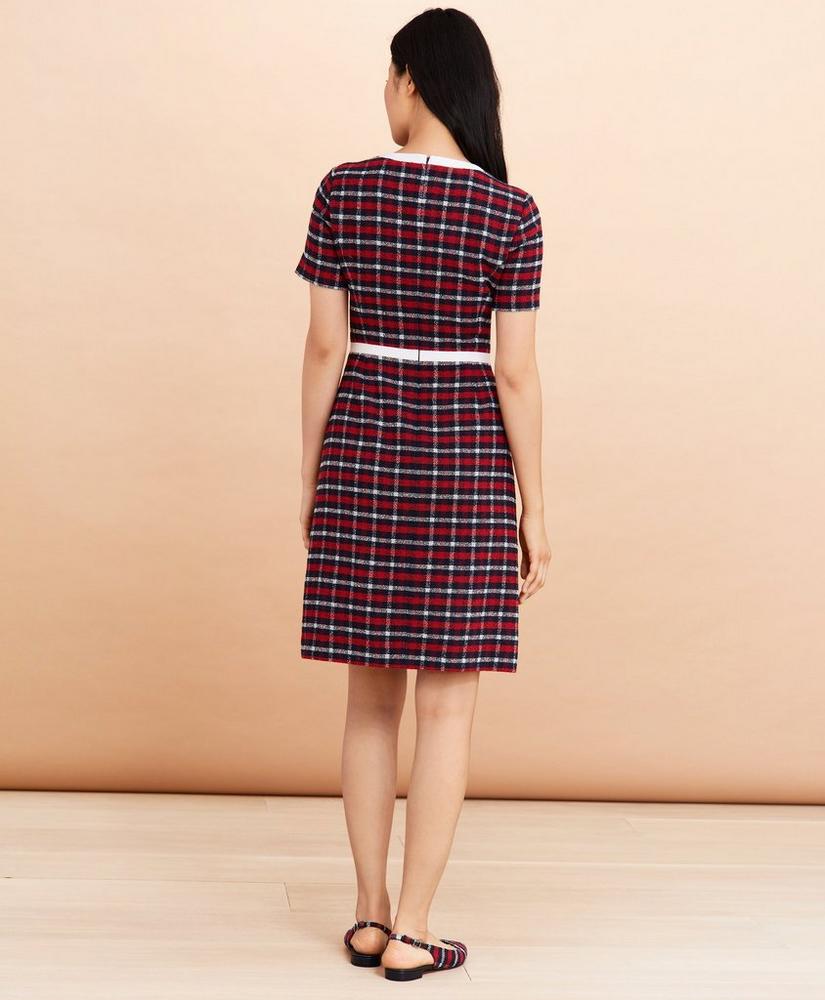 Checked Boucle A-Line Dress, image 3