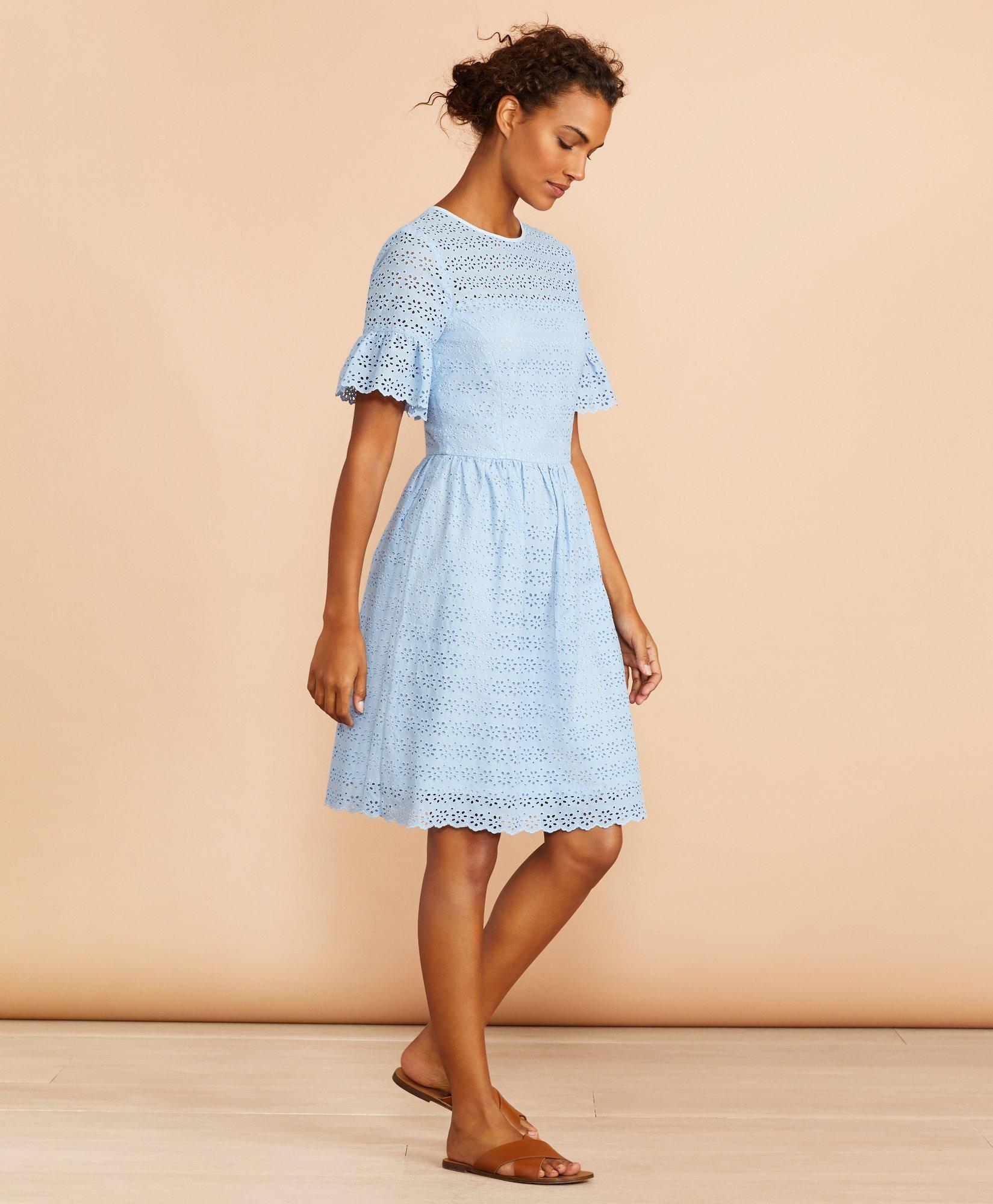 Light Blue Eyelet Dress