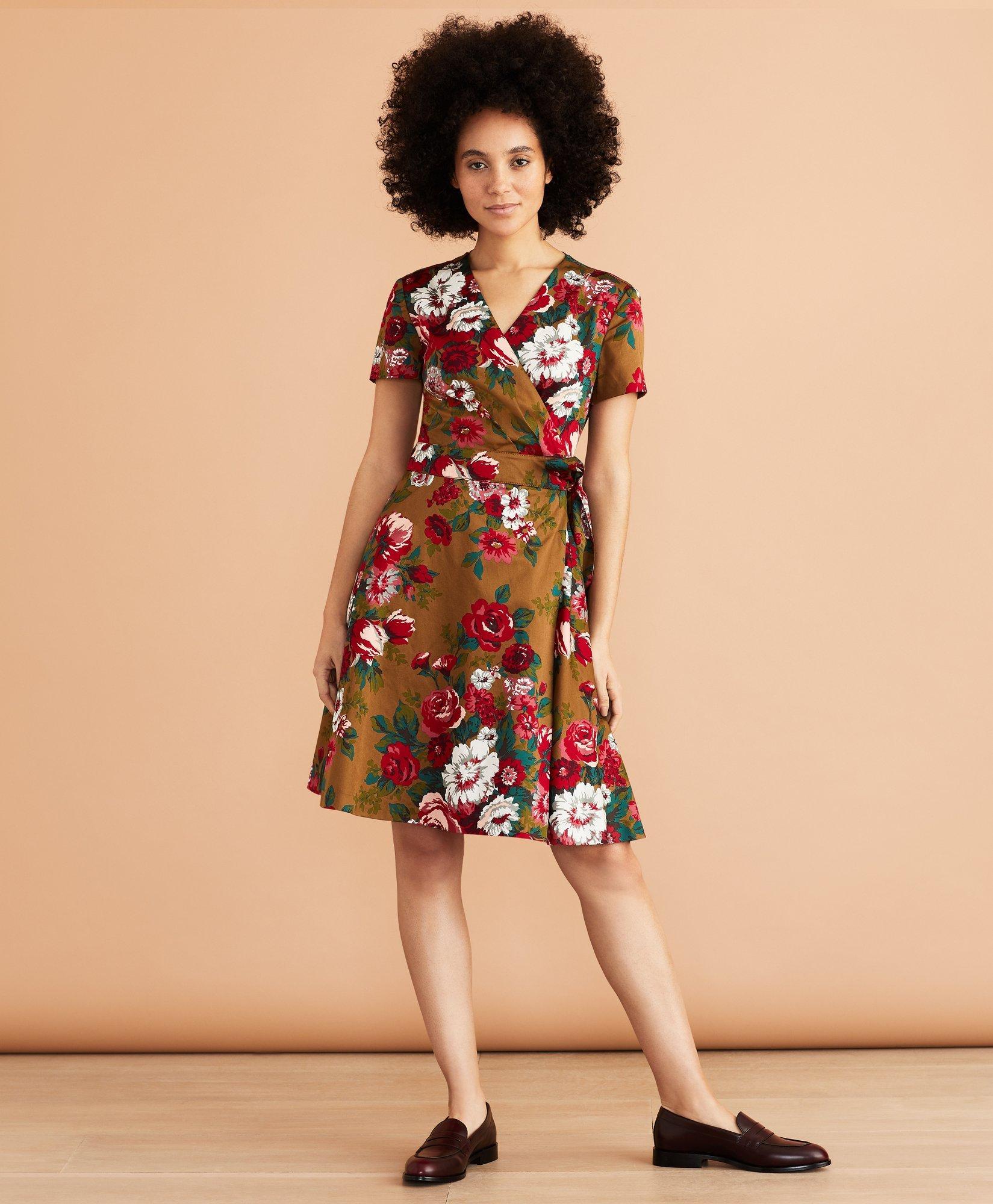 Cotton on floral wrap dress best sale