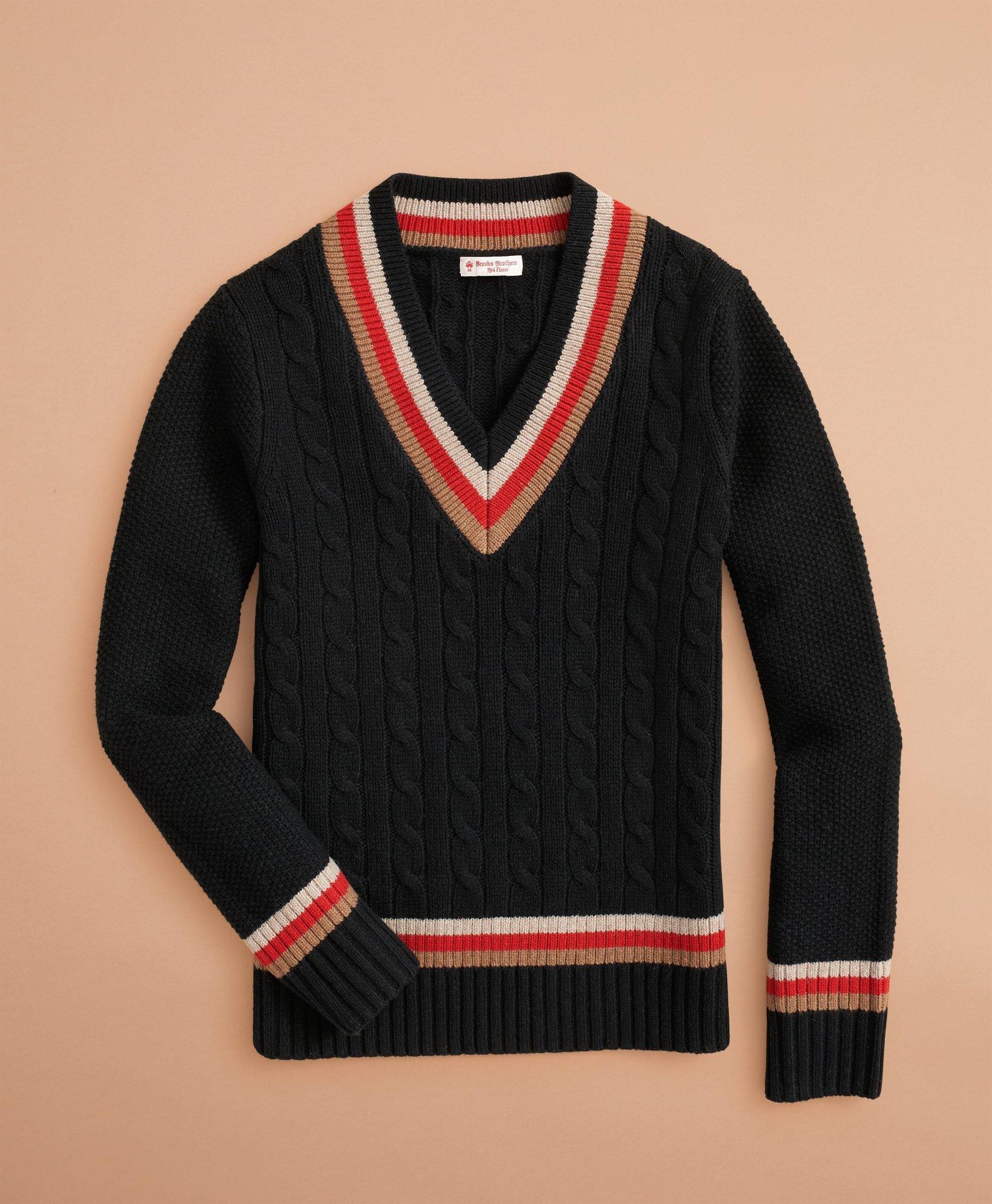 Stretch Merino Wool Tennis Sweater