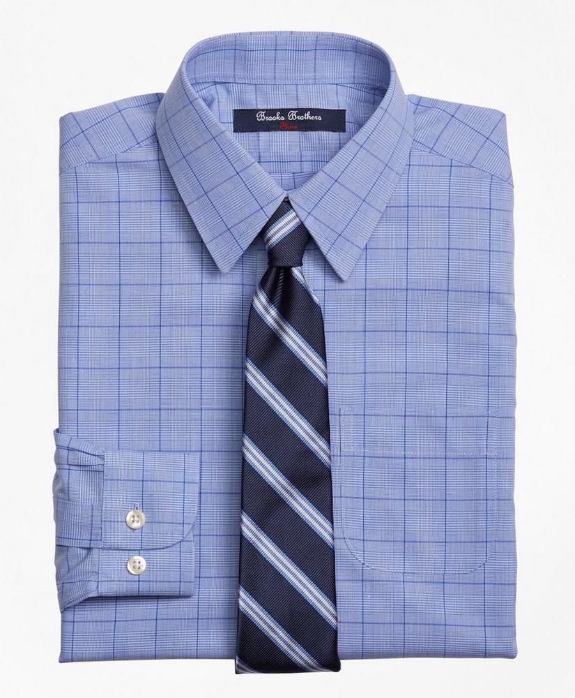 Boys Non-Iron Supima® Cotton Broadcloth Plaid Dress Shirt, image 1