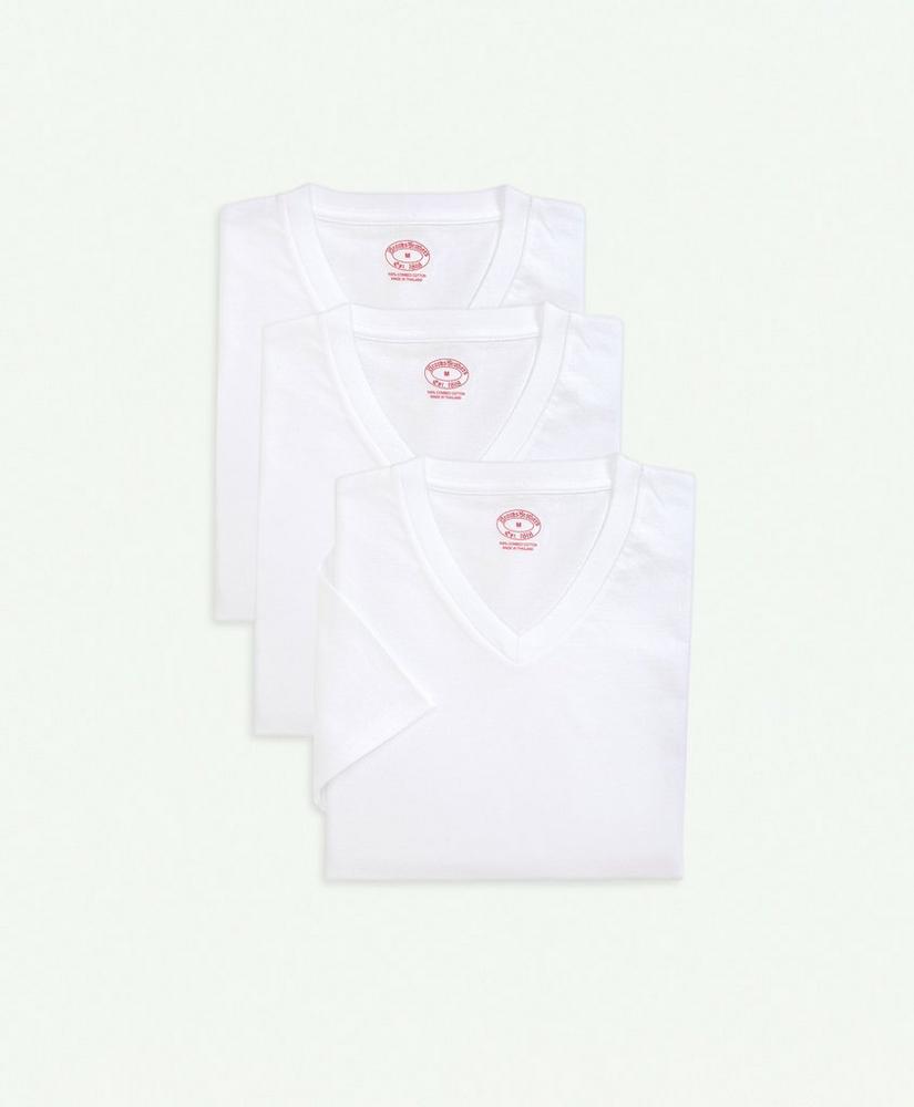 Boys Cotton V-Neck Undershirt - Three Pack, image 1