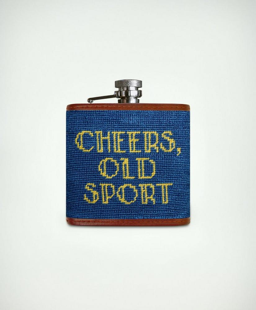 Smathers & Branson Stainless Steel Needlepoint Flask, image 1