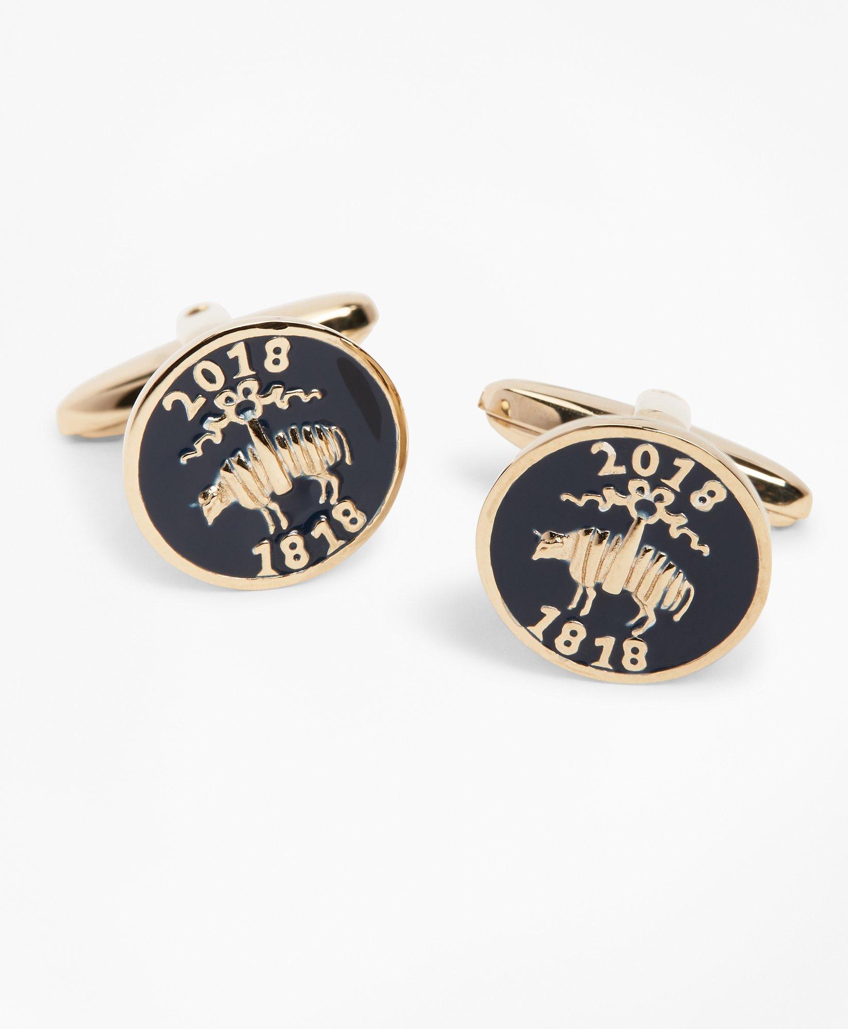 200th Anniversary Gold-Plated Sterling Silver Cuff Links