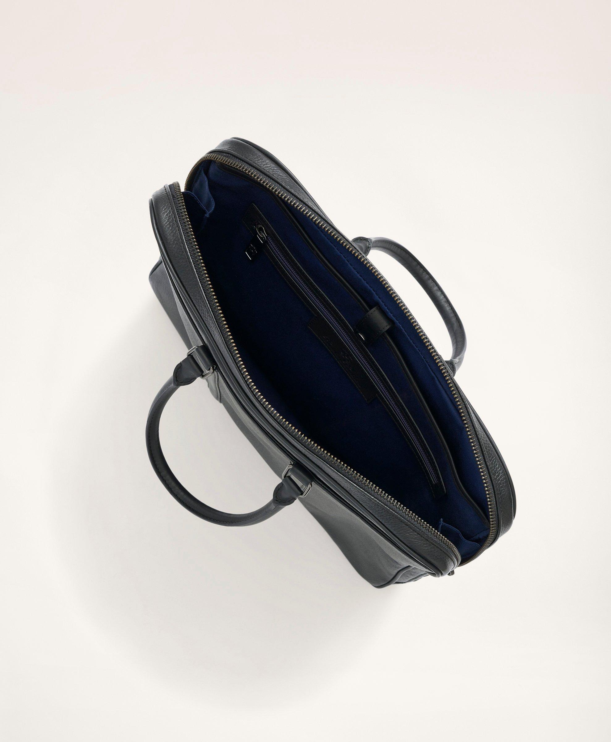 black leather briefcase for men