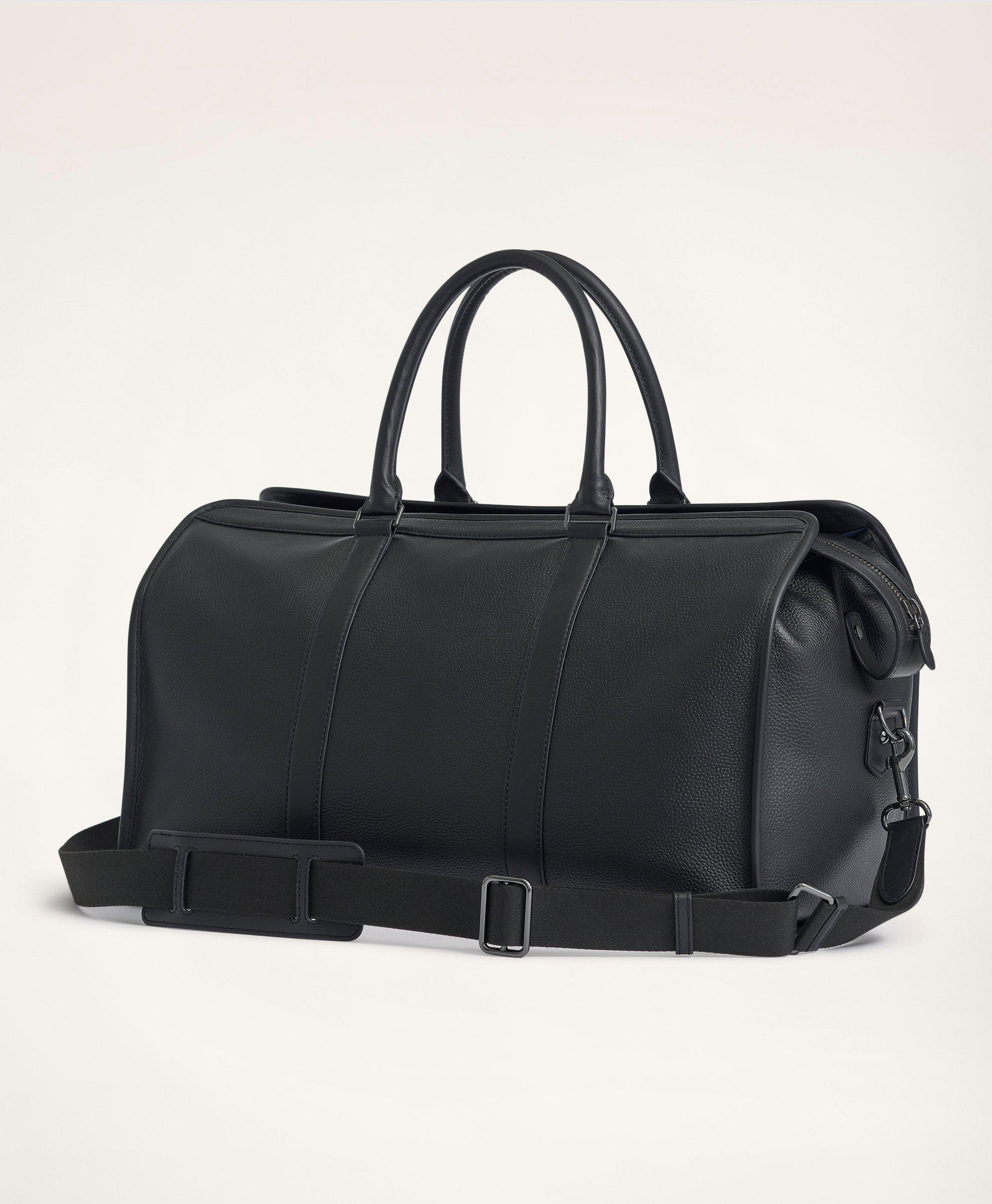 Pebbled Leather Duffel Bag