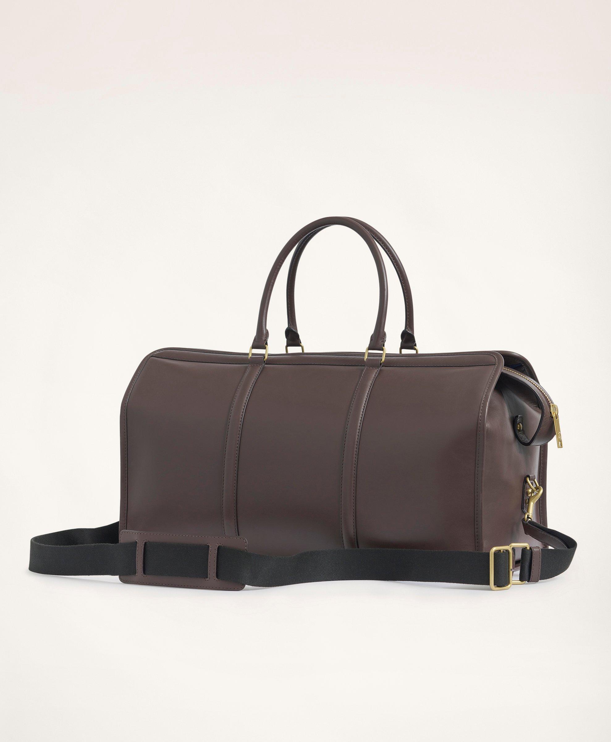 Brooks brothers leather duffle bag on sale