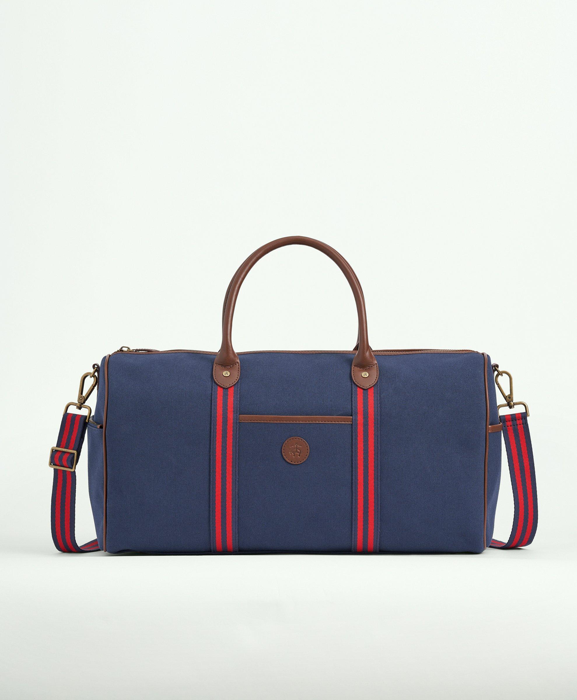 Brooks brothers leather duffle bag online