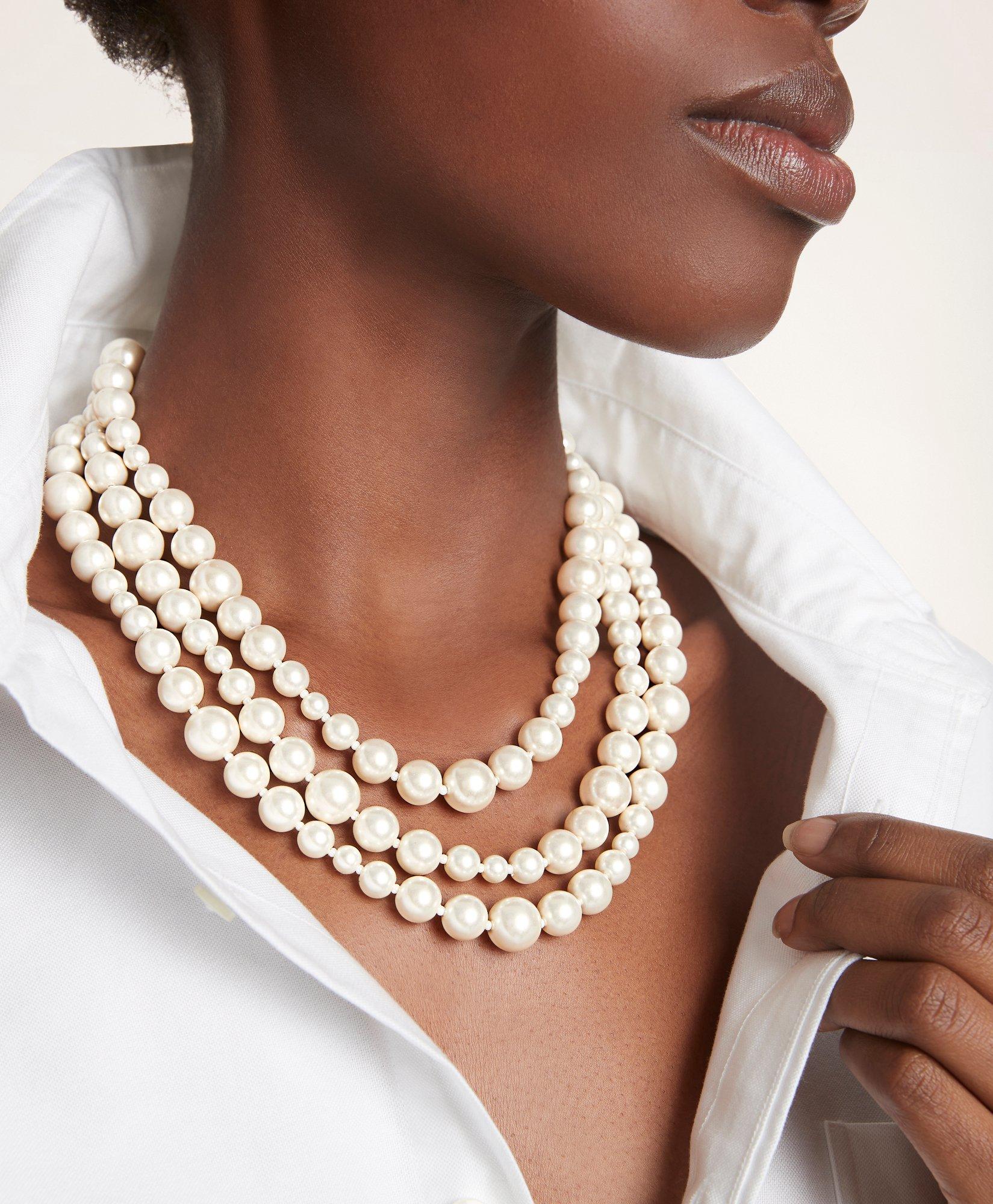 Three-Rope Pearl Necklace, image 2
