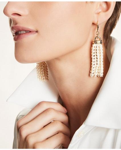 Pearl Tassel Earrings, image 1