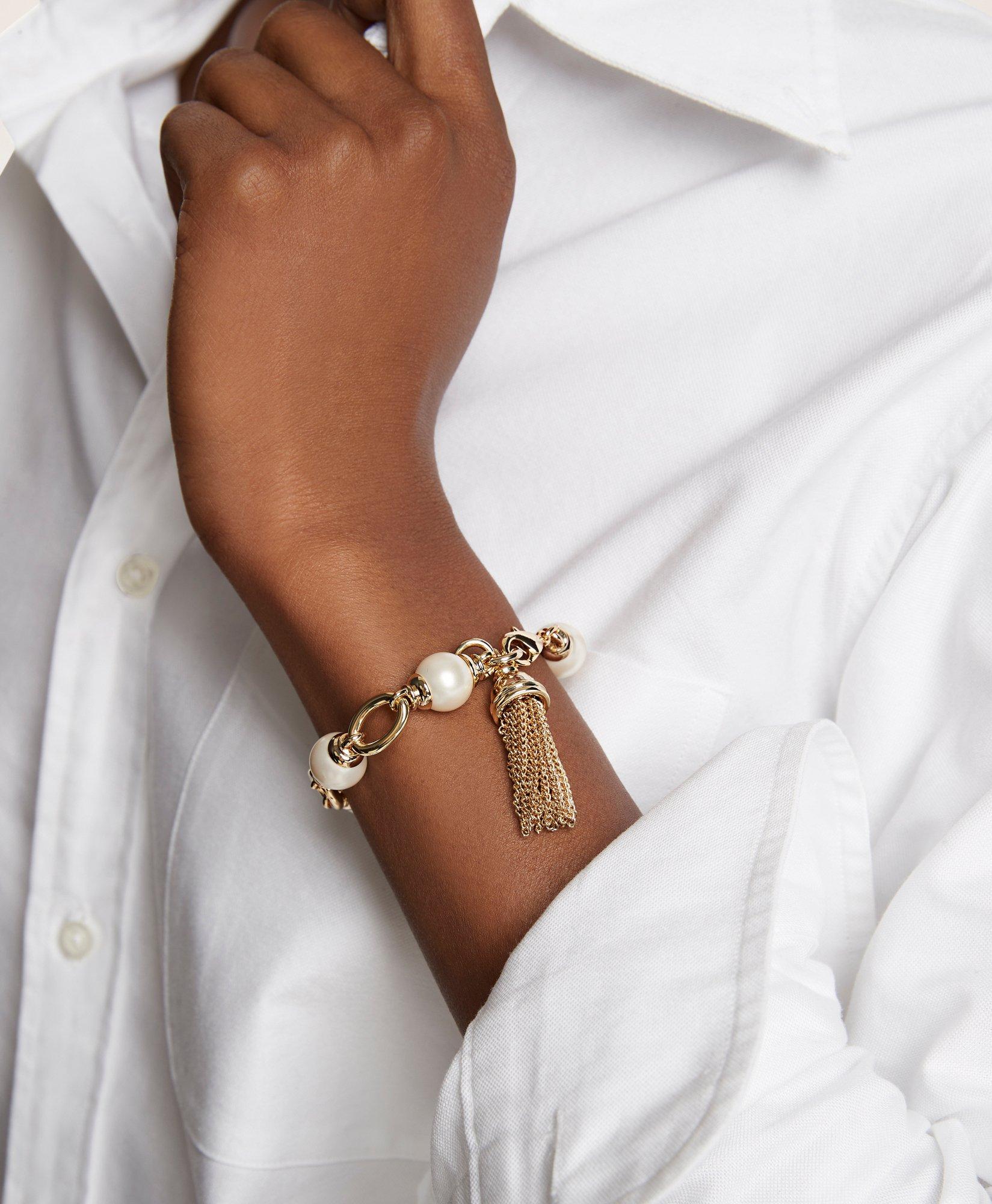 Chain Tassel Pearl Bracelet, image 2