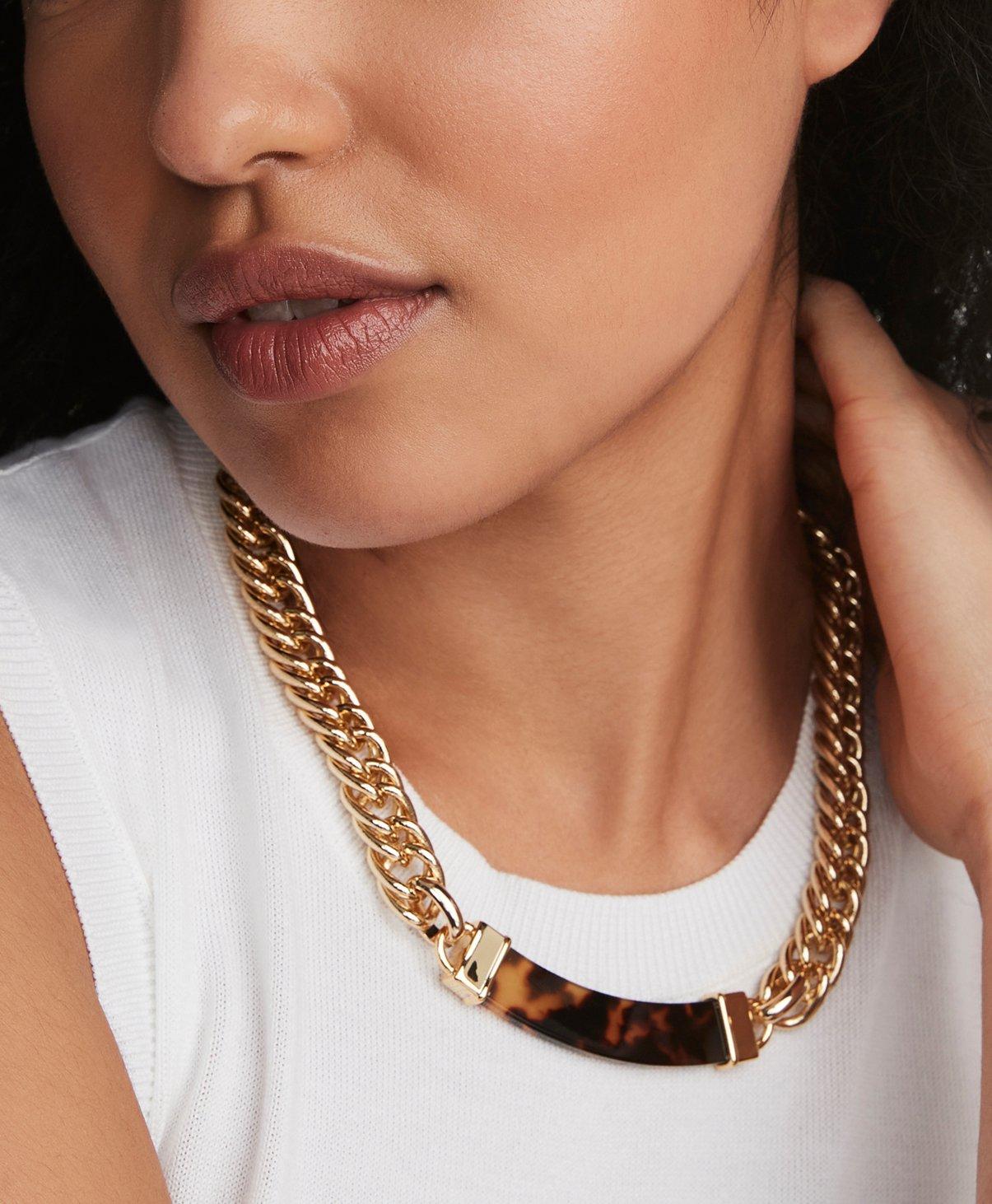 Tortoise Chain Collar Necklace