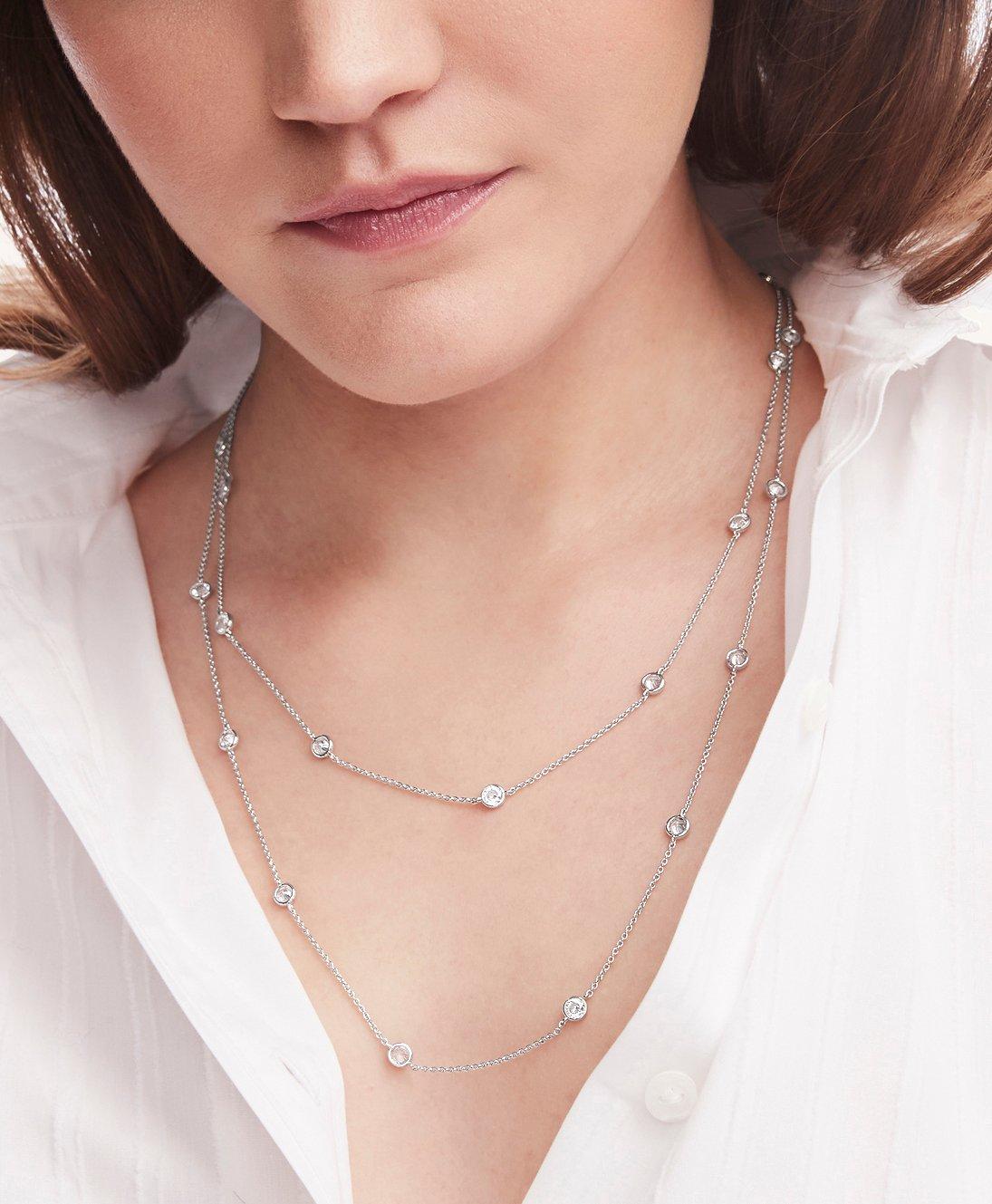 Delicate Long Chain Link Necklace, image 1
