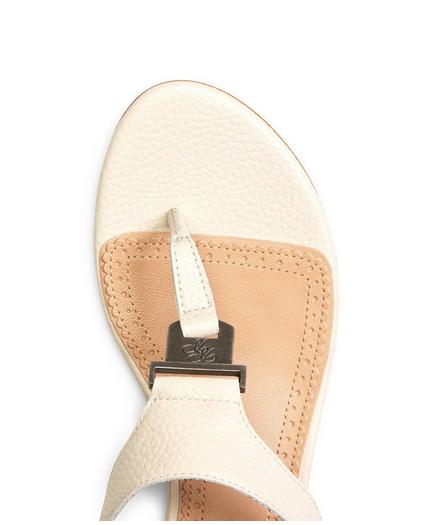 Tumbled Calfskin Thong Sandals, image 4