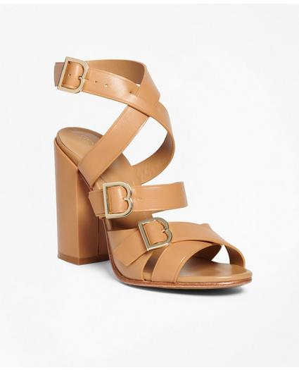 Multi Strap Stacked Heel Sandals, image 1